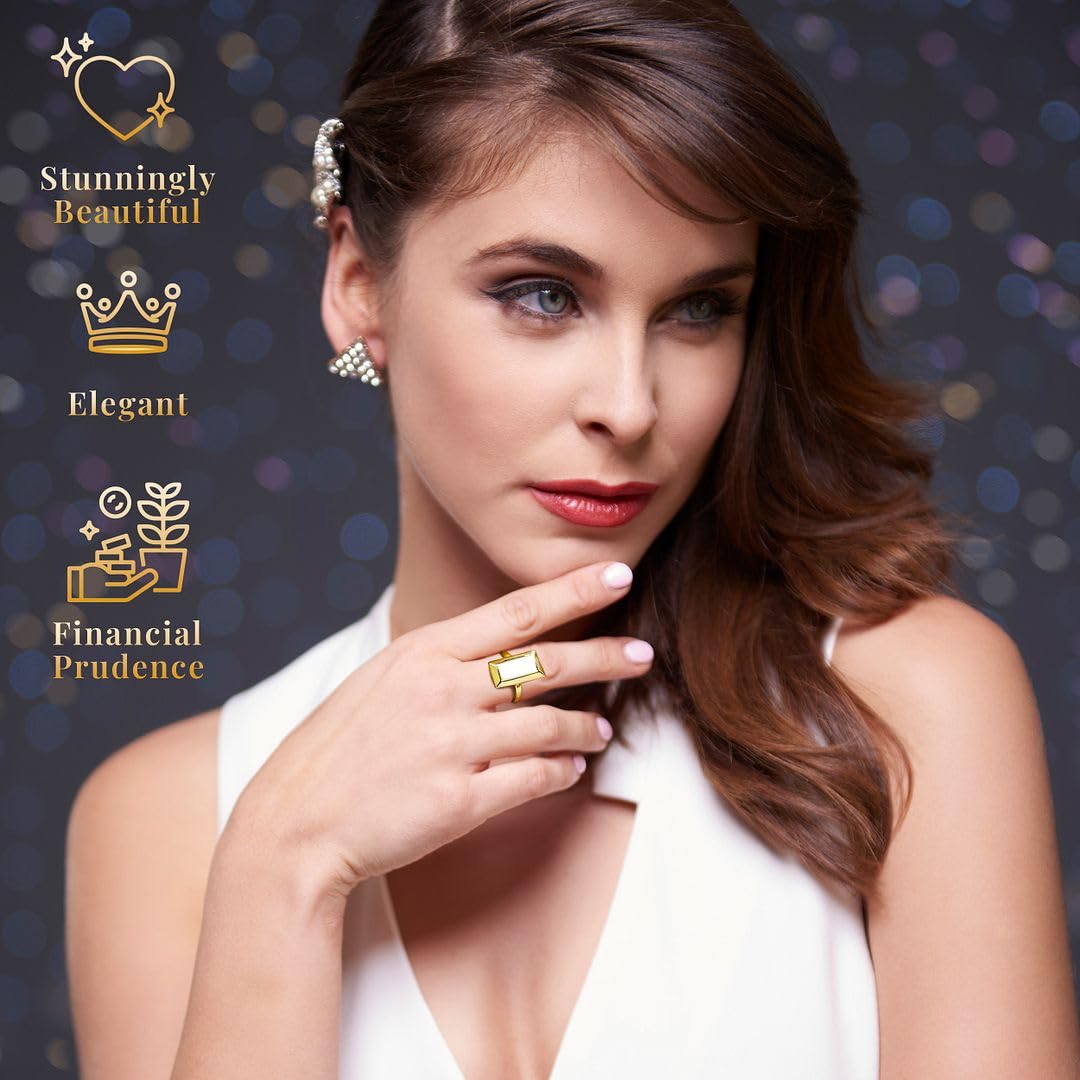ILIANA 18K Solid Gold Ring 2.5 Grams Real Yellow Gold Bar - Wedding Anniversary Engagement Rings Jewelry Gifts - Image 4