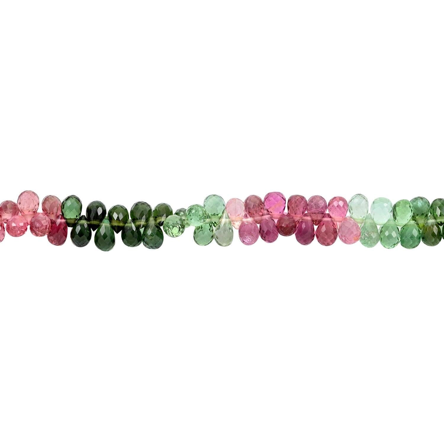 ILIANA AAA Multi-Tourmaline 18K Yellow Chunky Solid Real Gold Jewelry Beaded Bracelet Jewelry Birthday Gifts for Women Ct 32.8 - Image 3