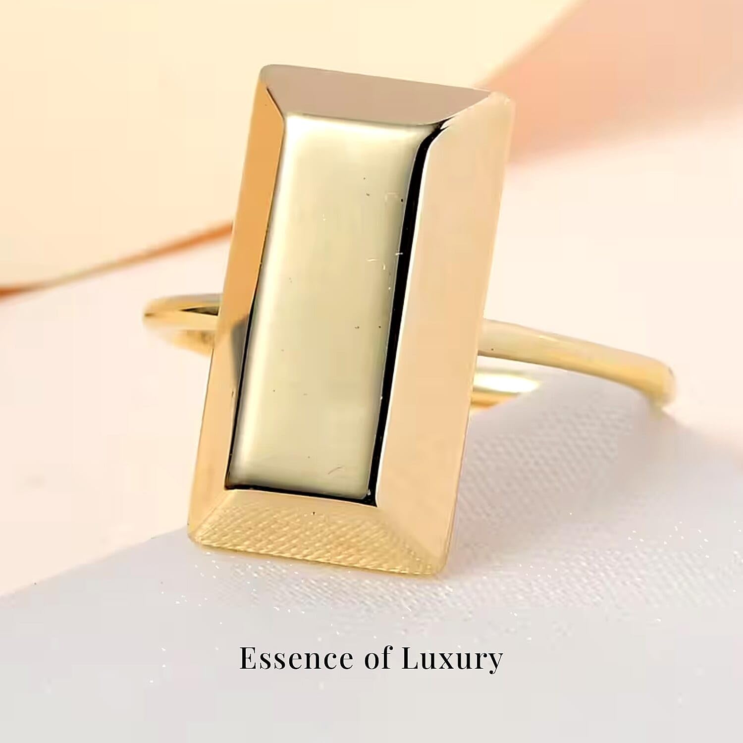 LUXURO 10K Yellow Gold Bar Ring - Solid Gold Rings for Women - Wedding Gold Jewelry Birthday Gifts for Women 1.75 Grams - Image 5
