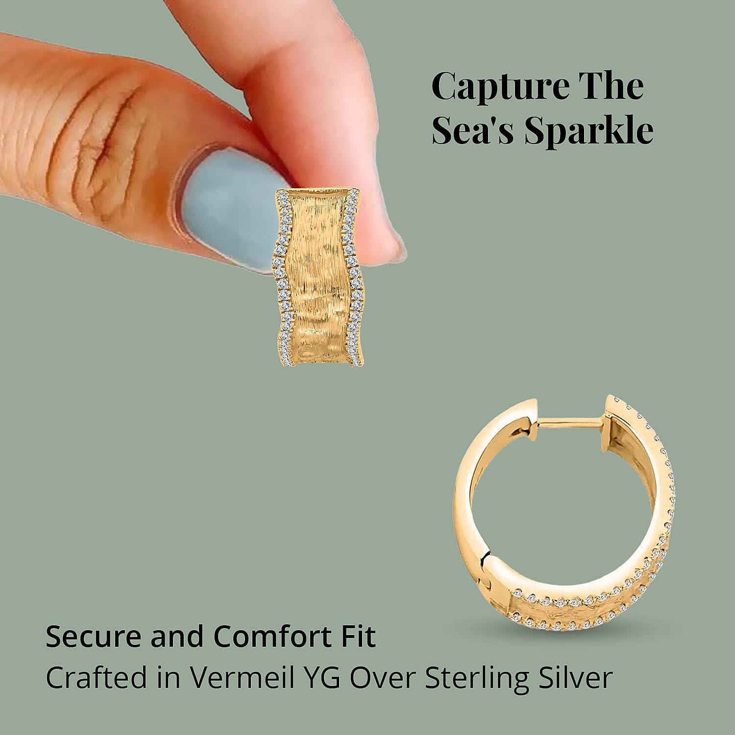 Moissanite 925 Sterling Silver Hoops Hoop Earrings for Women Jewelry Ct 0.66 Birthday Christmas Gifts - Image 4