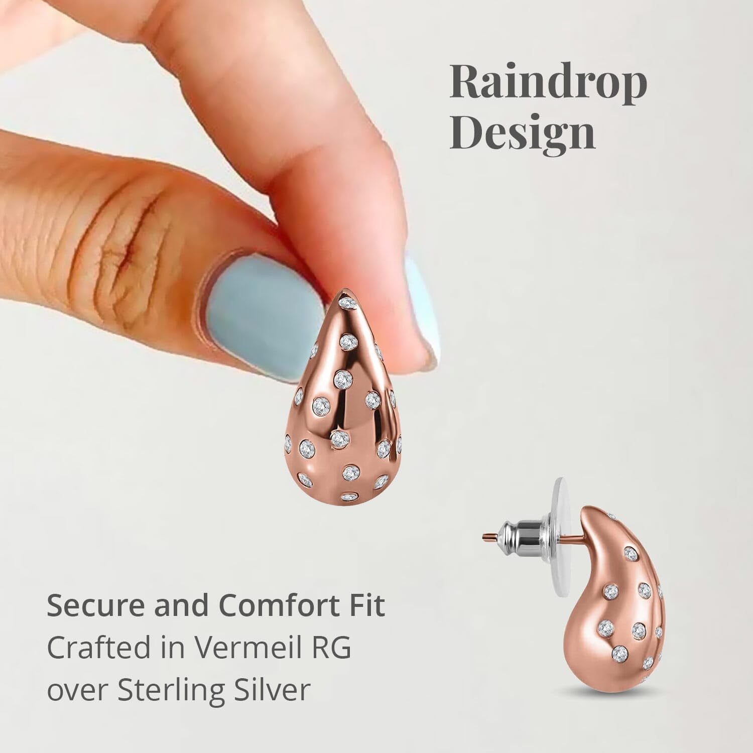 Moissanite Teardrop Earrings for Women in Vermeil Yellow Gold Over 925 Sterling Silver - 1.0 ctw Moissanite Jewelry Birthday Christmas Gifts for Women - Image 5