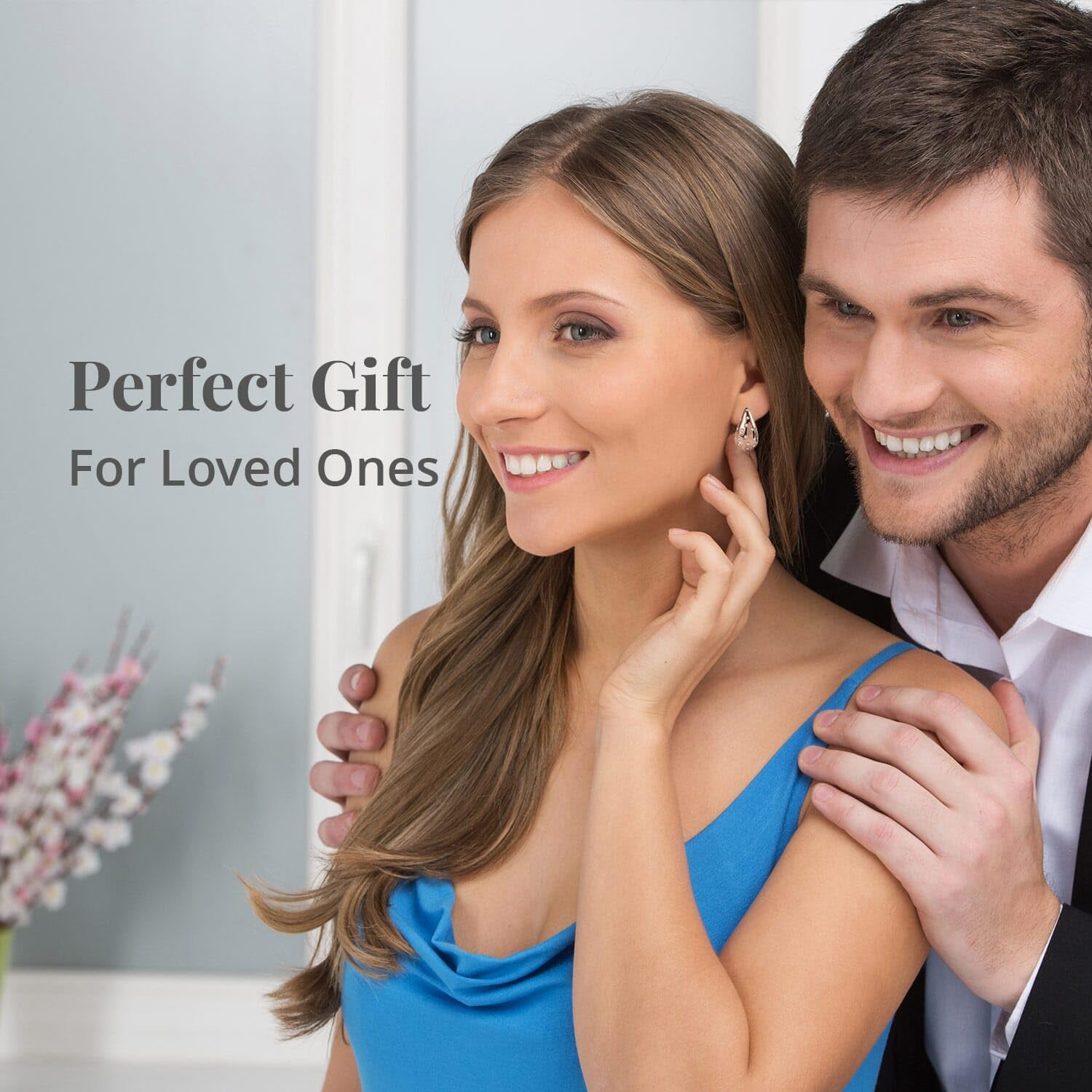 Moissanite Teardrop Earrings for Women in Vermeil Yellow Gold Over 925 Sterling Silver - 1.0 ctw Moissanite Jewelry Birthday Christmas Gifts for Women - Image 6