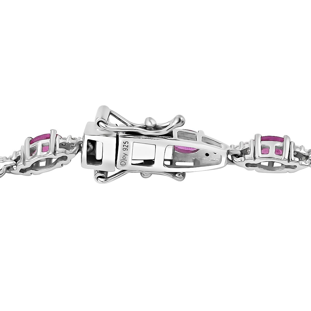 Pink Sapphire Moissanite 925 Sterling Silver Rhodium Plated Bracelet for Women Jewelry Birthday Christmas Gifts - Image 4