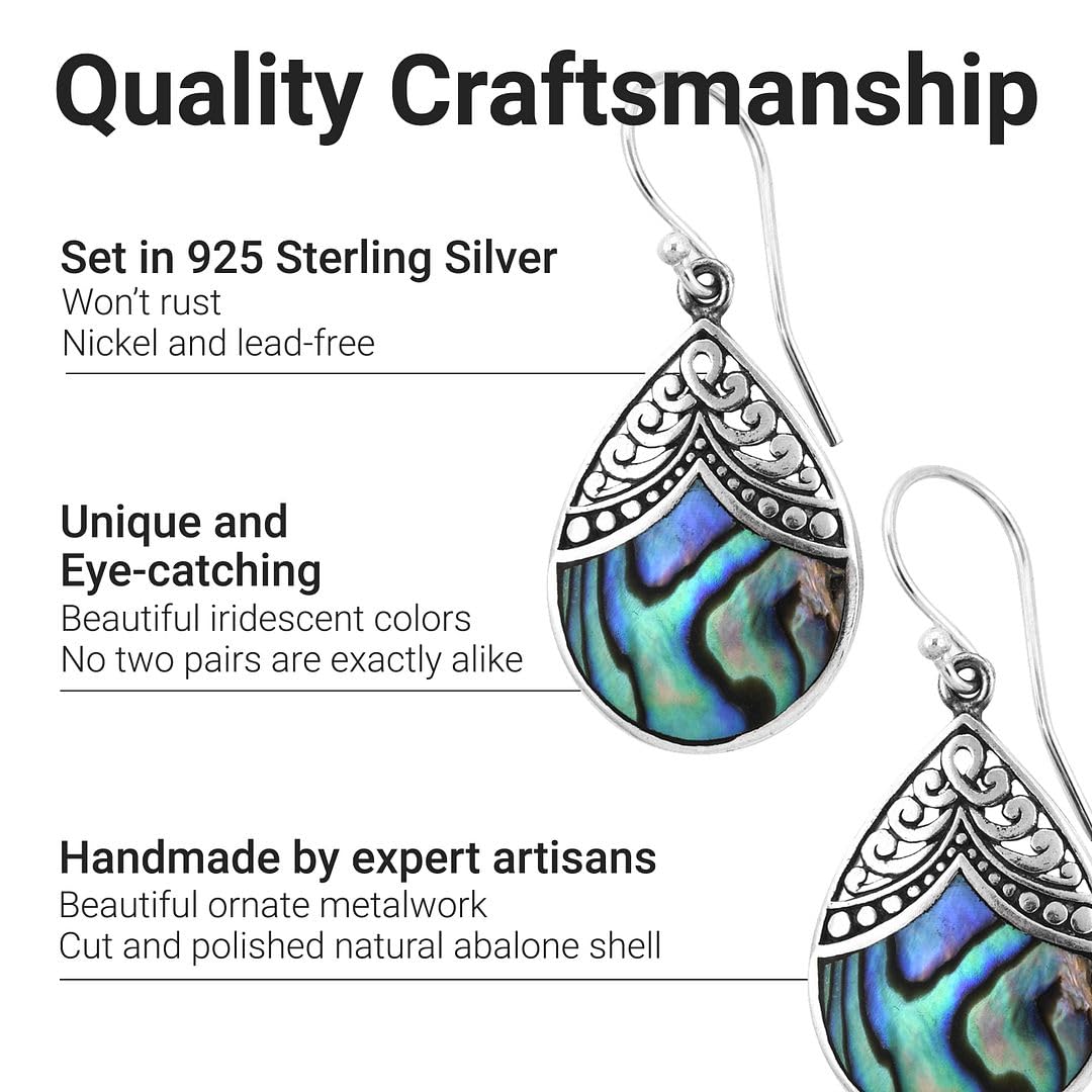 Purple Earrings for Women - 925 Sterling Silver Beach Boho Unique Earrings Costume Jewelry Birthday Christmas Gifts - Image 3