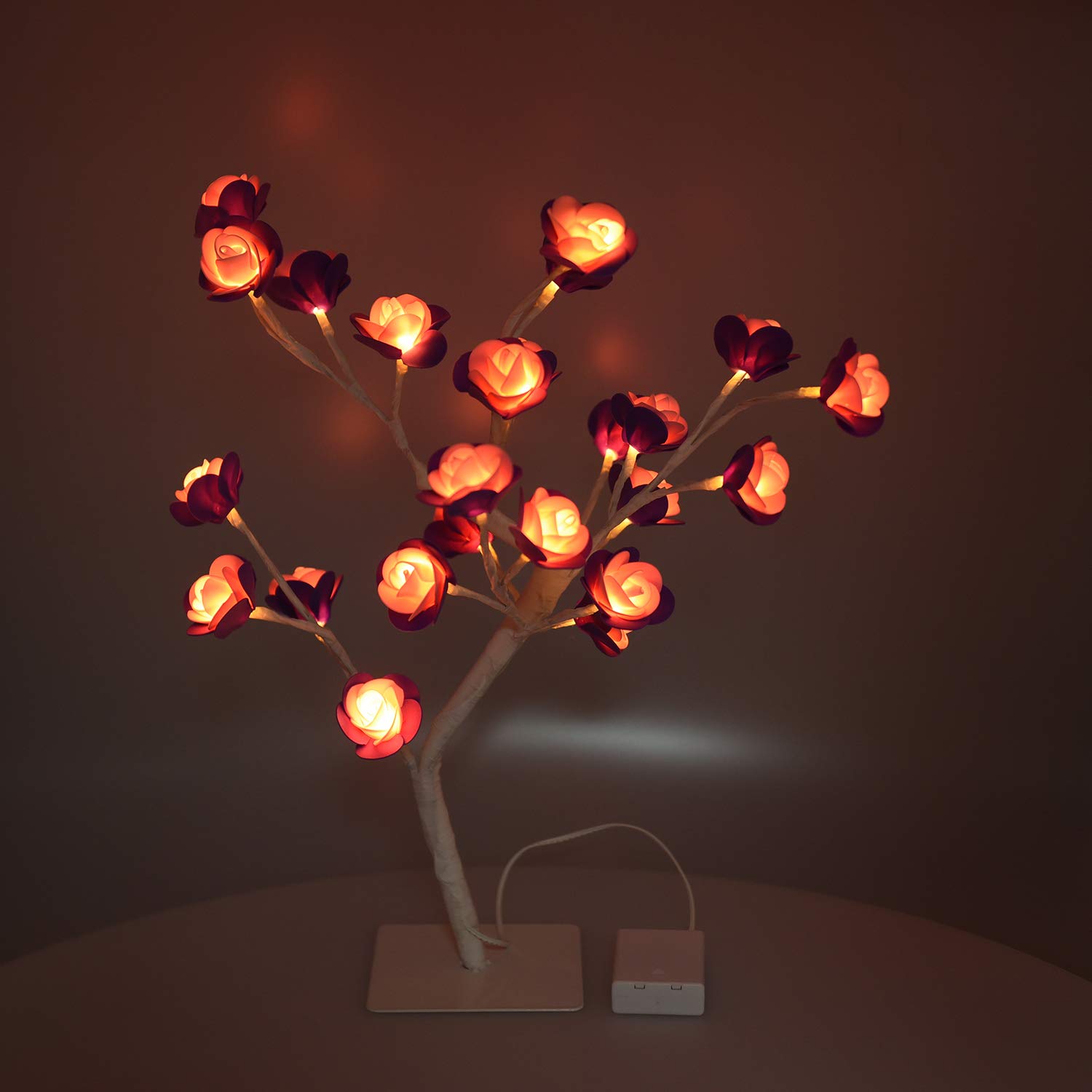 Rose Lamp Purple Flower Lamp Multi Headed Rose Tree Table Desk Birthday Home Decor Birthday - Image 7