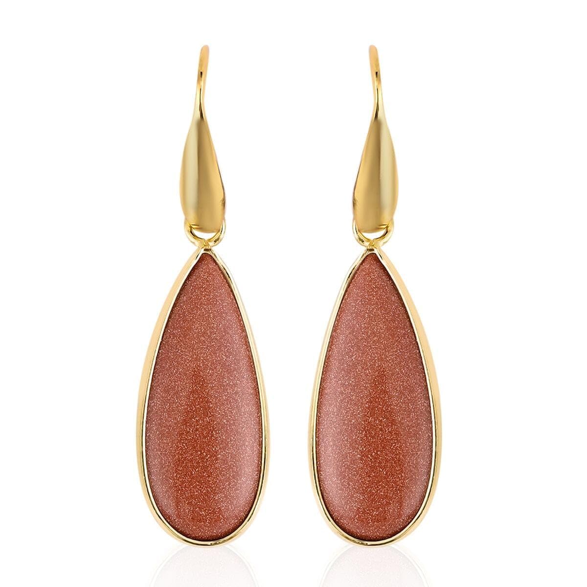 Set of 2 Goldstone & Birthstone Earrings for Women - Drop Dangle Earrings for Women - Statement Fashion Jewelry Christmas Gifts for Her - Image 3