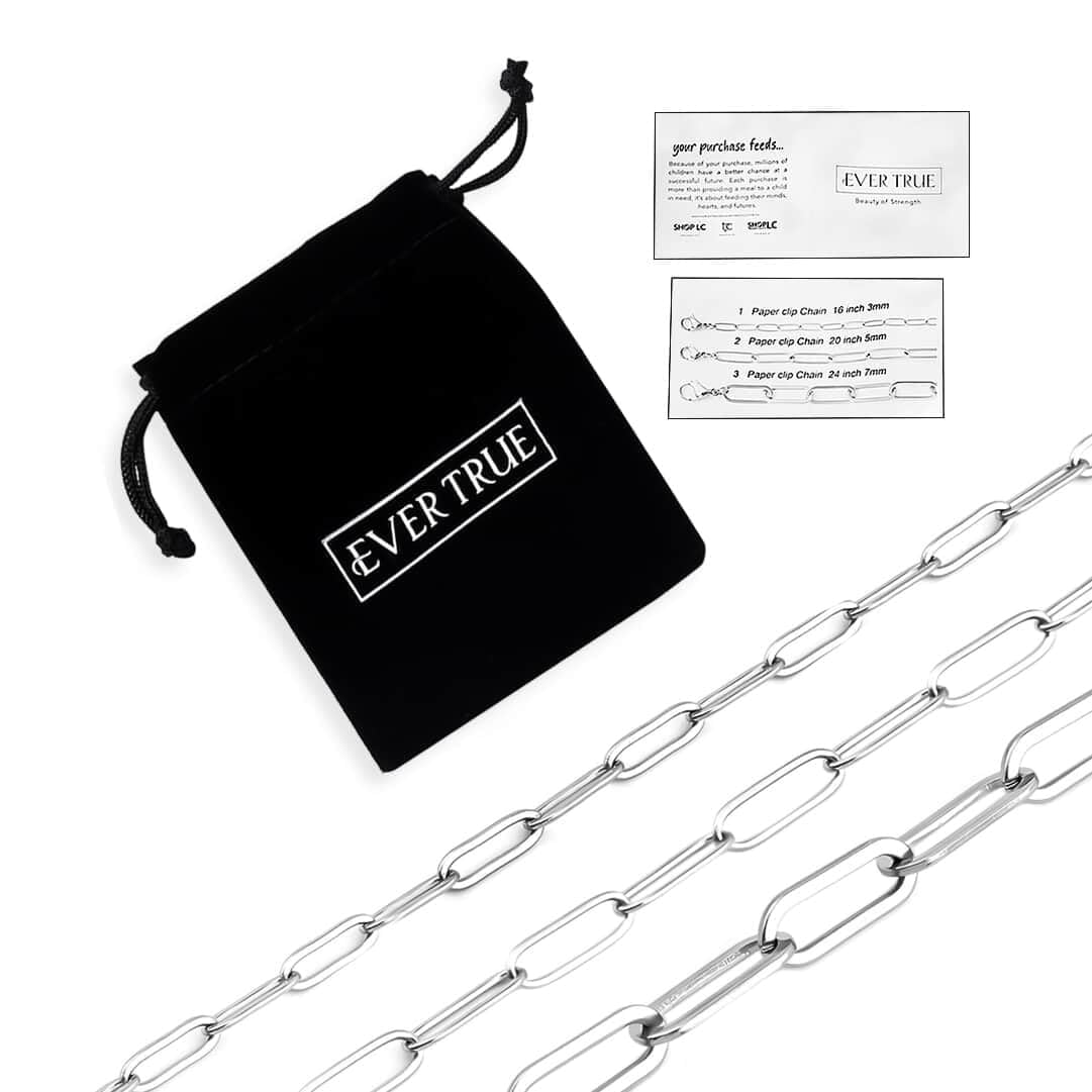 Set of 3 Paperclip Chain Layered Necklace for Women in Ion Plated Yellow Gold Cute Statement Shine Stainless Steel 16, 20 and 24" for Women Engagement Wedding Anniversar Birthday Christmas Gifts - Image 4