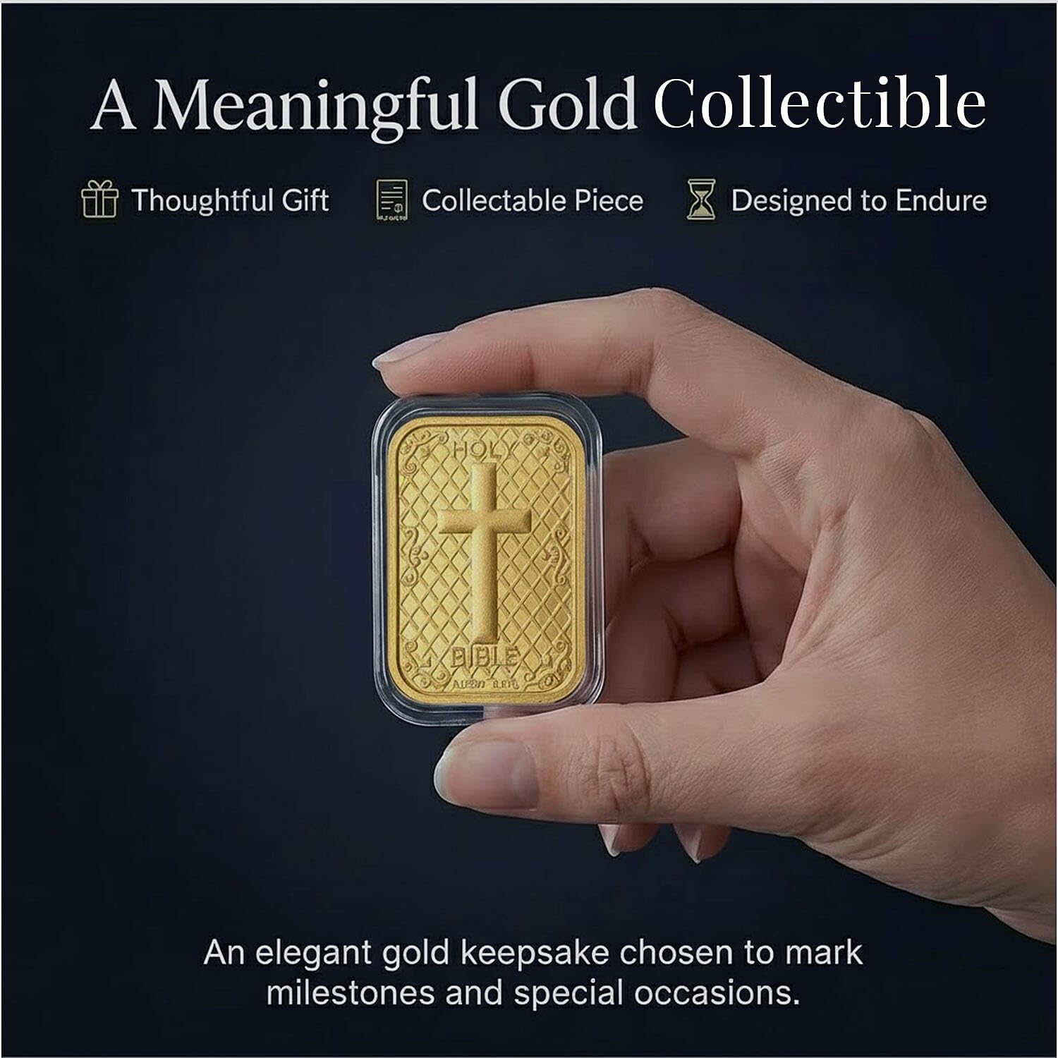 SHOP LC 24K Solid Gold Emboss Sheet – Pure 24K Gold Bar Style Sheet - (10 mg, 31x45.50 mm) Real Jewelry - Anniversary, Engagement, luxurious & Premium Gifting Collections - Image 4