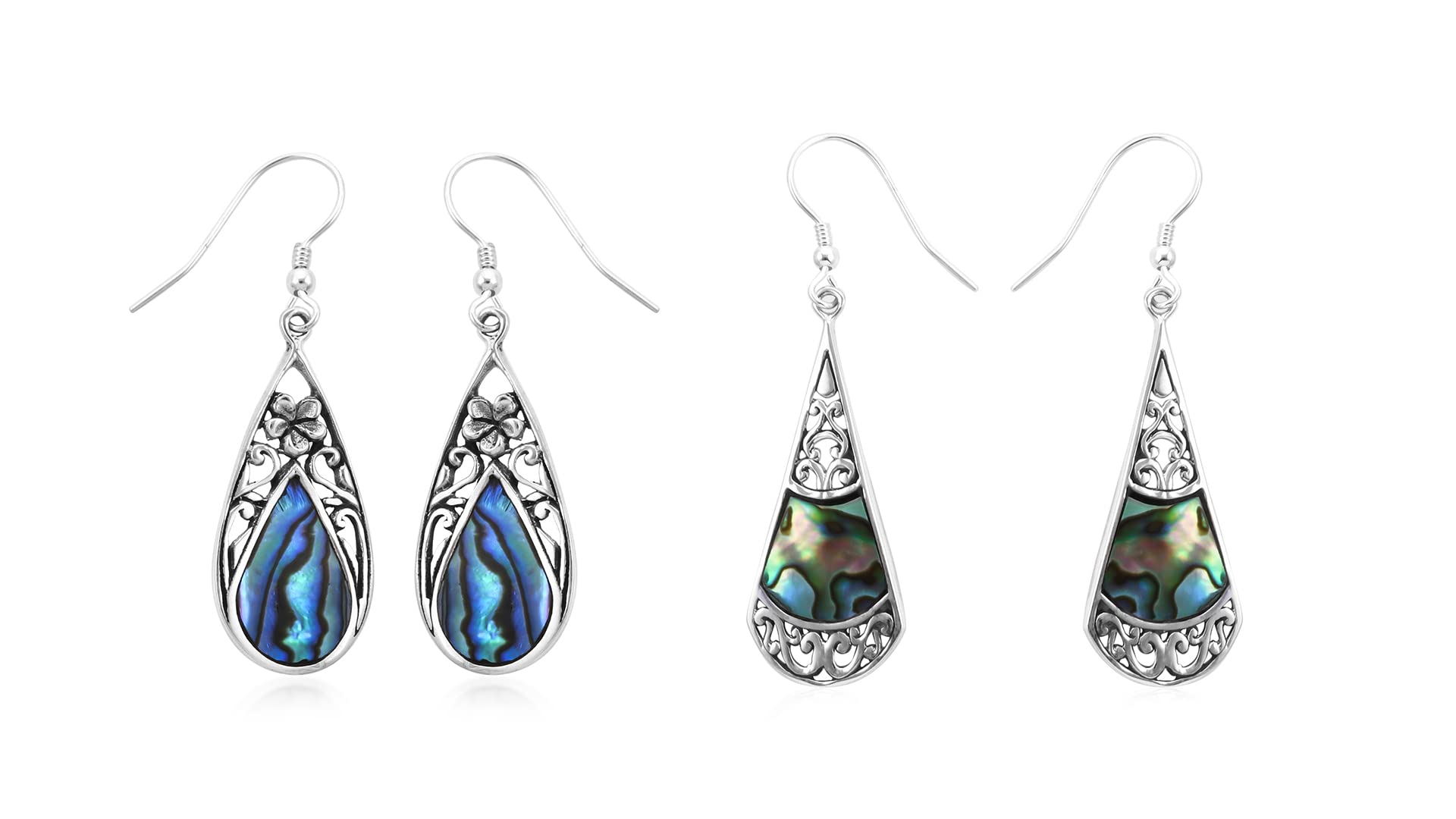Shop LC 925 BALI LEGACY Sterling Silver Abalone Shell Dangle Drop Earrings Statement Stylish Fashion Bohemian Beach Jewelry Unique Gifts for Women Unique Gifts for Women