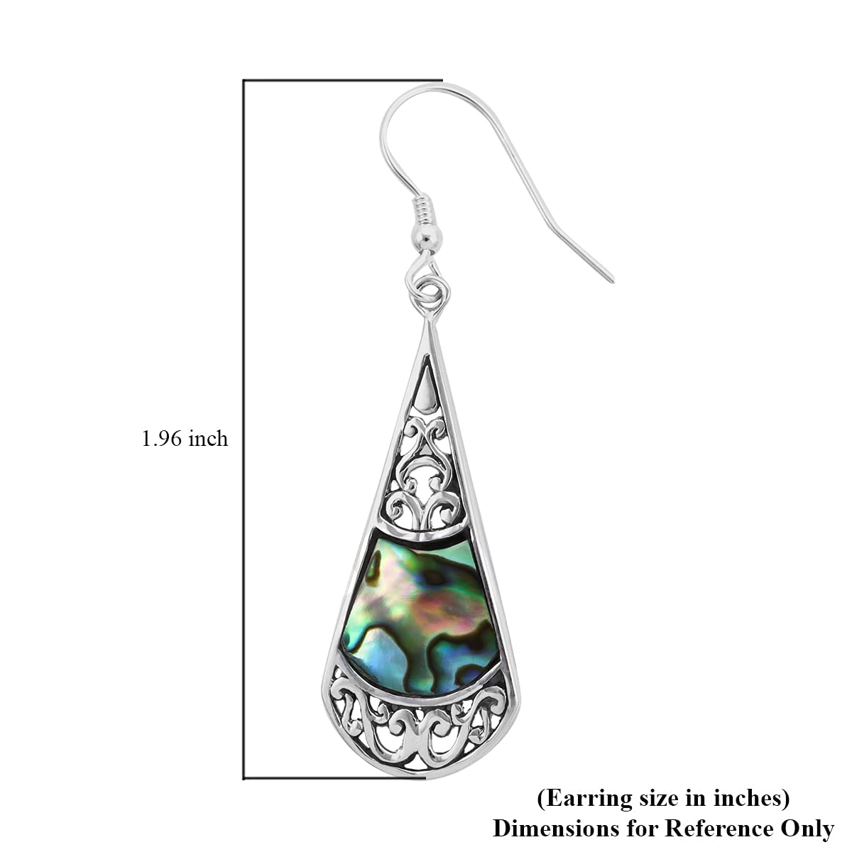 Shop LC 925 BALI LEGACY Sterling Silver Abalone Shell Dangle Drop Earrings Statement Stylish Fashion Bohemian Beach Jewelry Unique Gifts for Women Unique Gifts for Women - Image 9