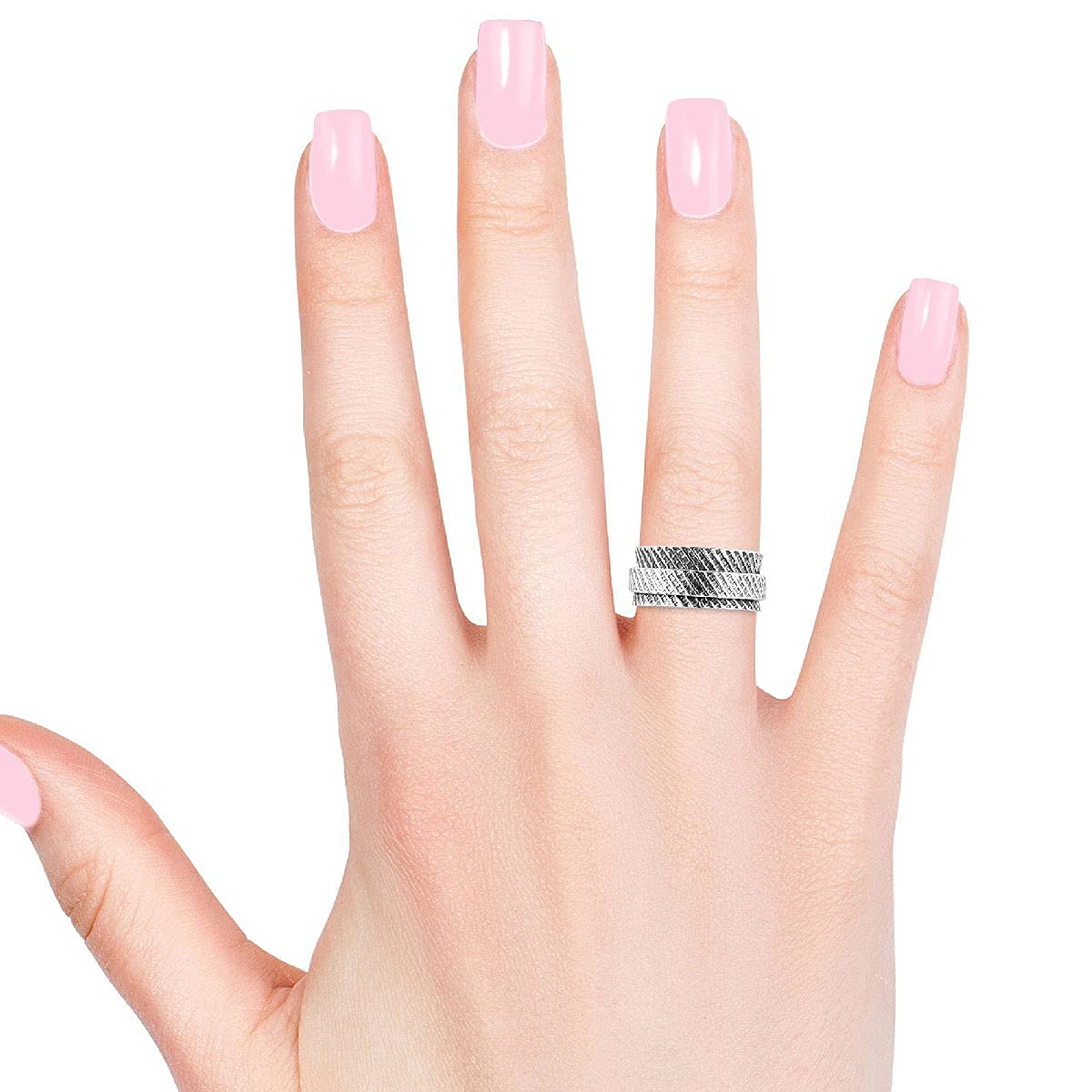 Shop LC 925 Sterling Silver Checker Stylish Unique Stress Relieving Meditation Boho Handmade Spinner Band Ring Jewelry Size 10 - Image 4