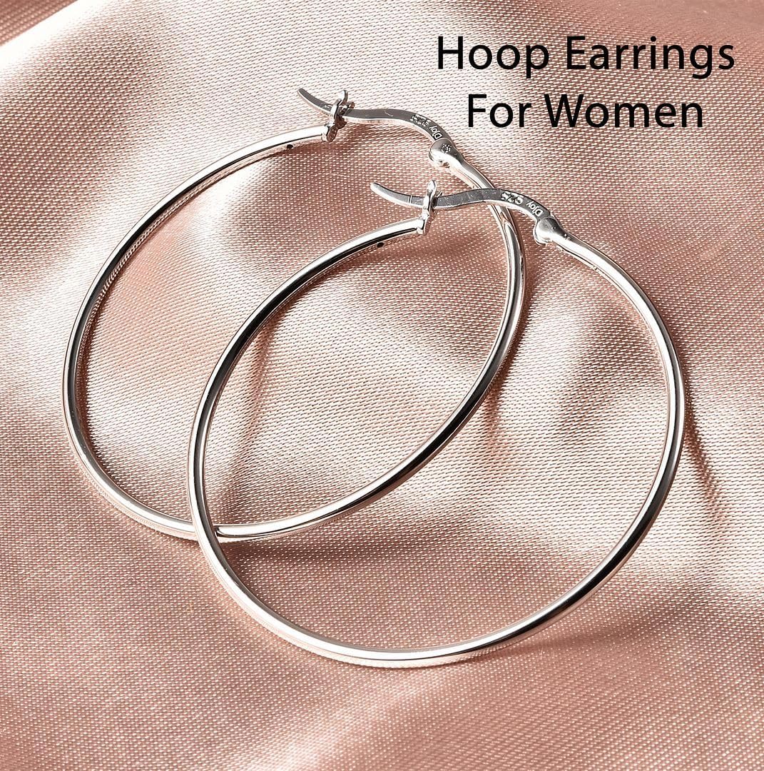 Shop LC 925 Sterling Silver Dainty Hoop Earrings For Women Fashion Jewelry Gifts 4.4 G - Image 3