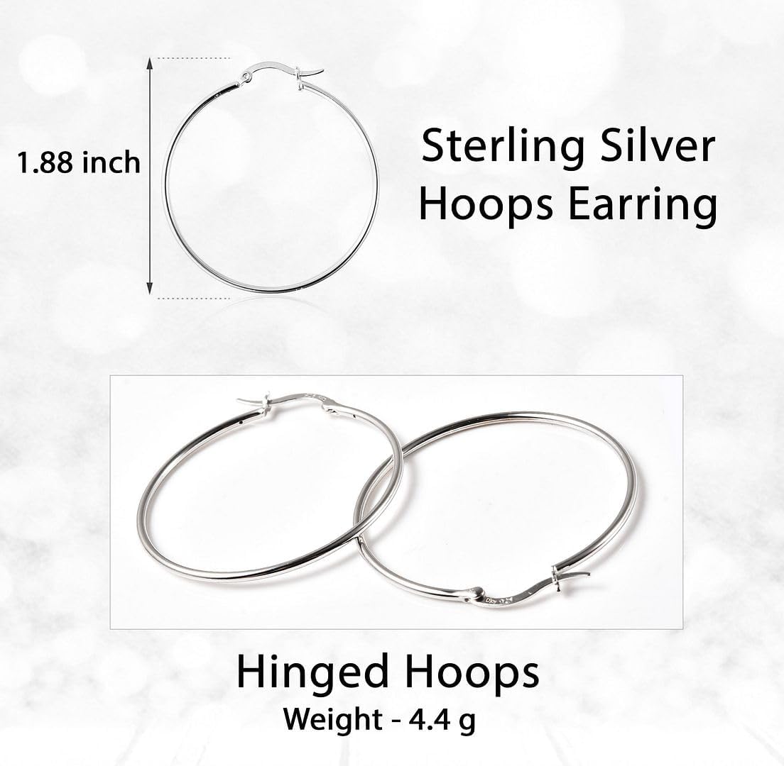 Shop LC 925 Sterling Silver Dainty Hoop Earrings For Women Fashion Jewelry Gifts 4.4 G - Image 4