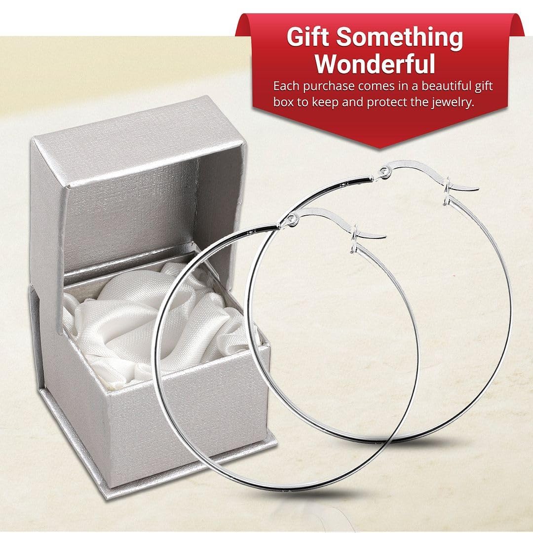 Shop LC 925 Sterling Silver Dainty Hoop Earrings For Women Fashion Jewelry Gifts 4.4 G - Image 6
