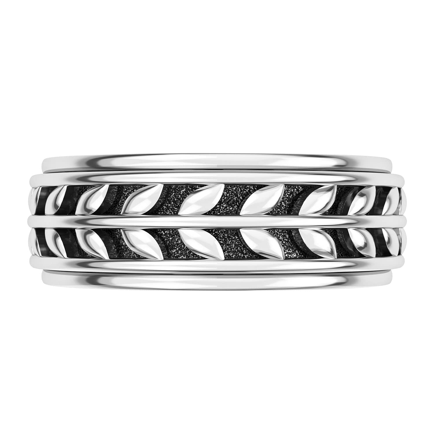 Shop LC 925 Sterling Silver Spinner Ring Boho Handmade Stress Anxiety Relieving Meditation Oxidized Tribal Unique Jewelry Gifts for Women Men - Image 7