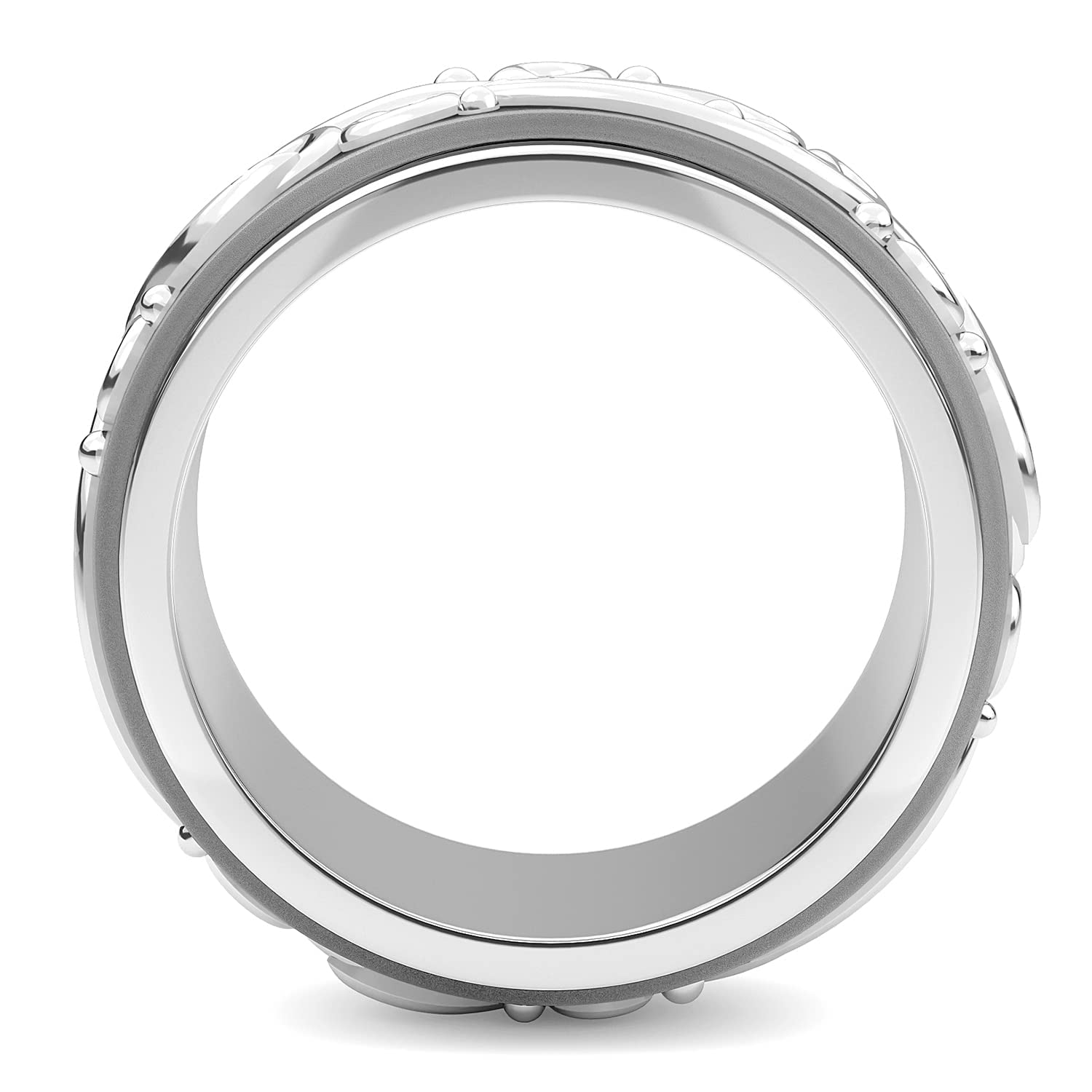 Shop LC 925 Sterling Silver Spinner Ring Boho Handmade Stress Anxiety Relieving Meditation Oxidized Tribal Unique Jewelry Gifts for Women Men - Image 2