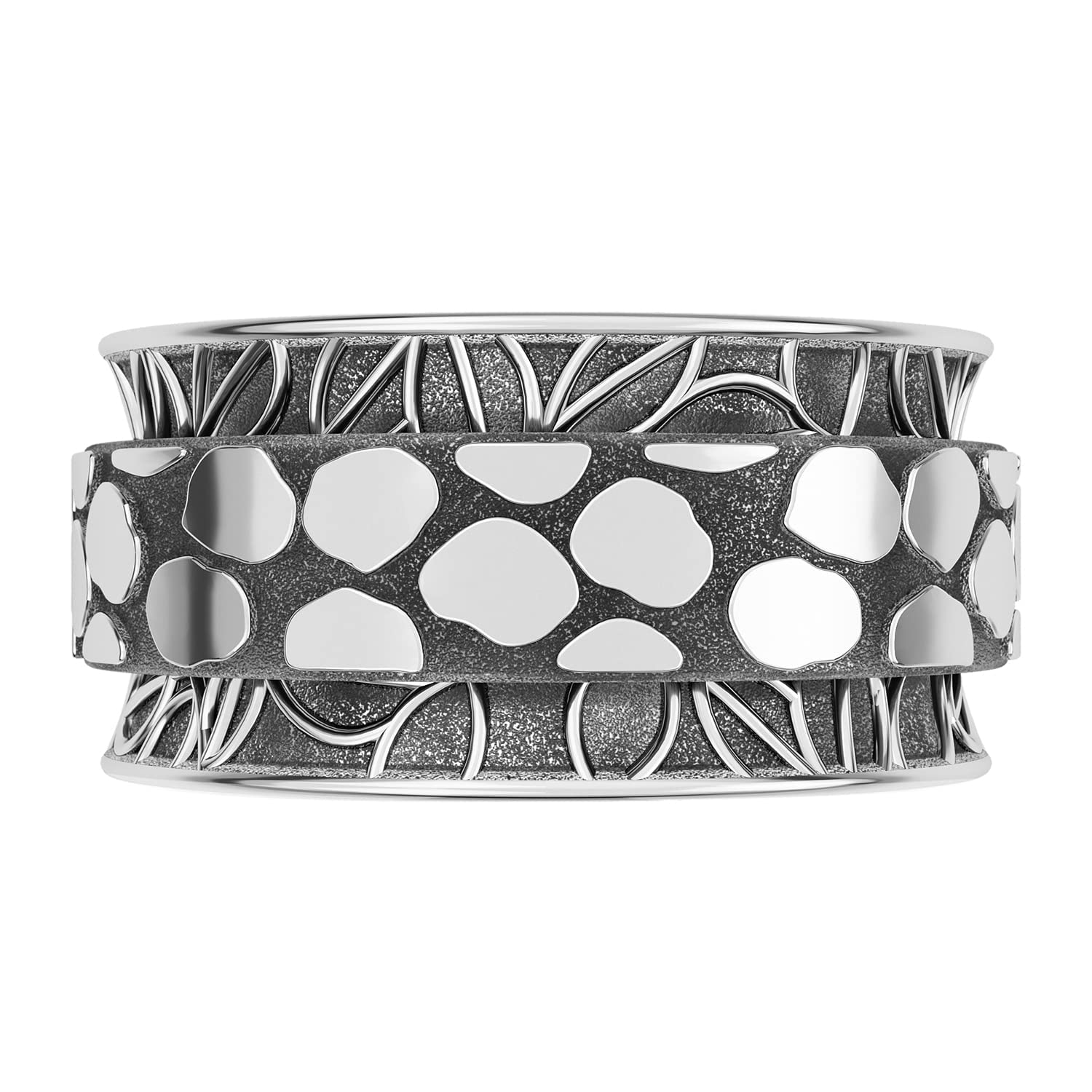 Shop LC 925 Sterling Silver Spinner Ring Boho Handmade Stress Anxiety Relieving Meditation Oxidized Tribal Unique Jewelry Gifts for Women Men - Image 4