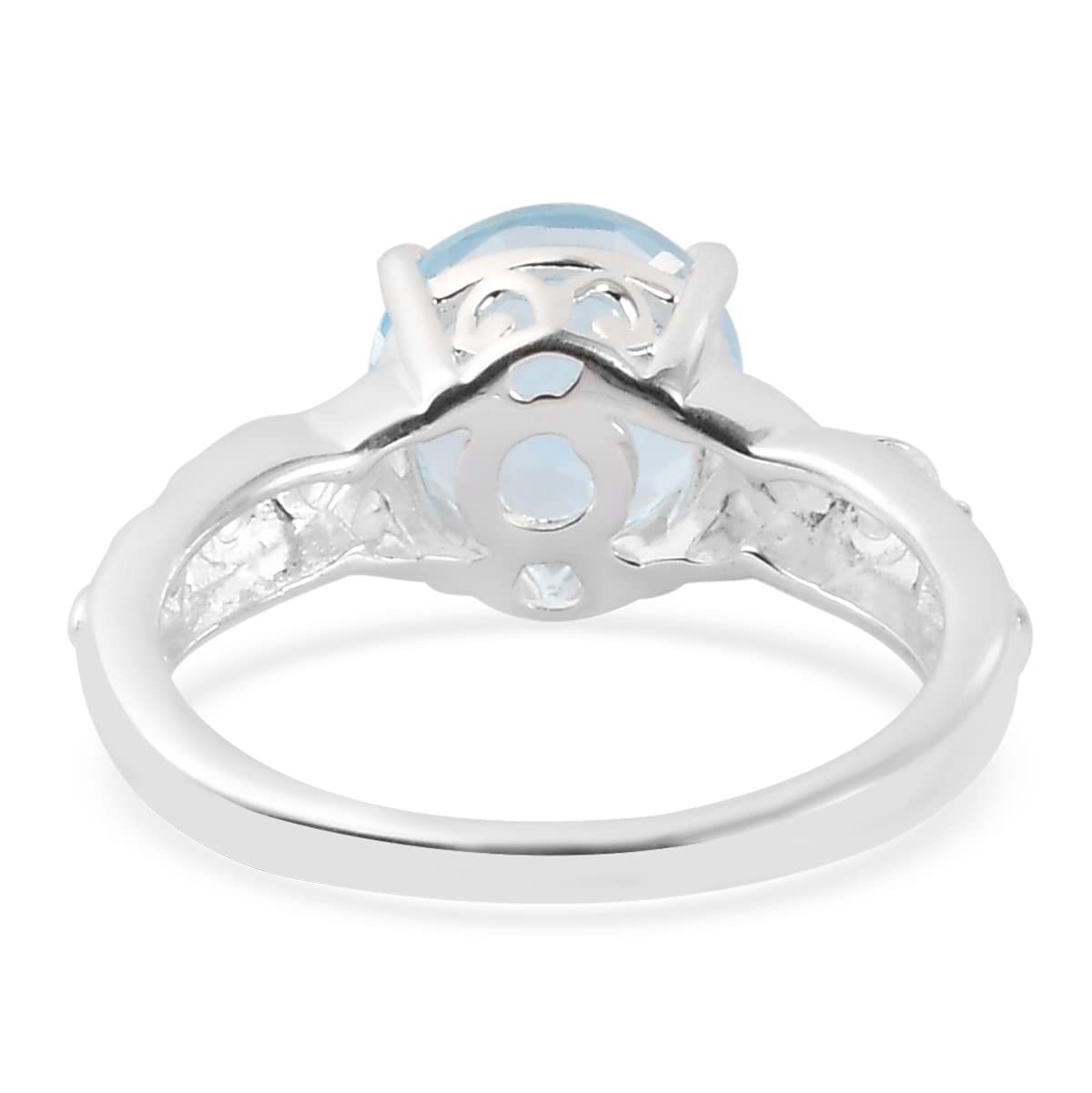 Shop LC Blue Topaz Ring for Women in 925 Sterling Silver Birthstone Rings for Women - Promise Wedding Engagement Jewelry Gifts - Image 7