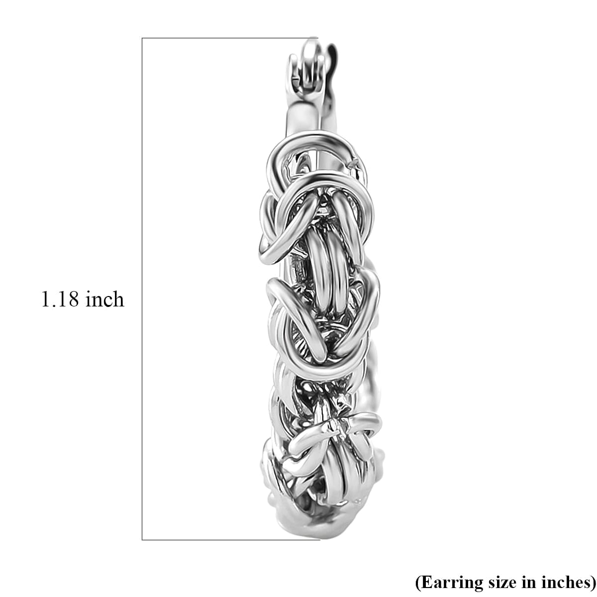 Shop LC Byzantine Hoop Earrings in Stainless Steel - Image 4