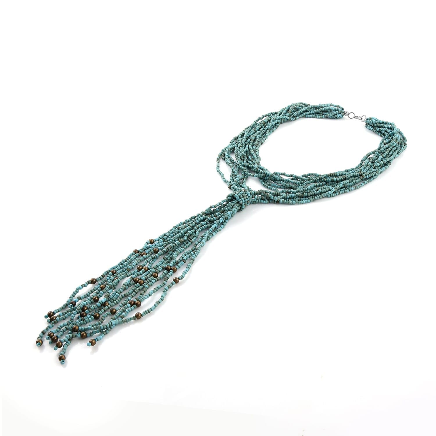 Shop LC Ceramic Multi Strand Beads Double Wrist Beaded Necklace for Women Jewelry Size 22" Mothers Day Gifts - Image 5