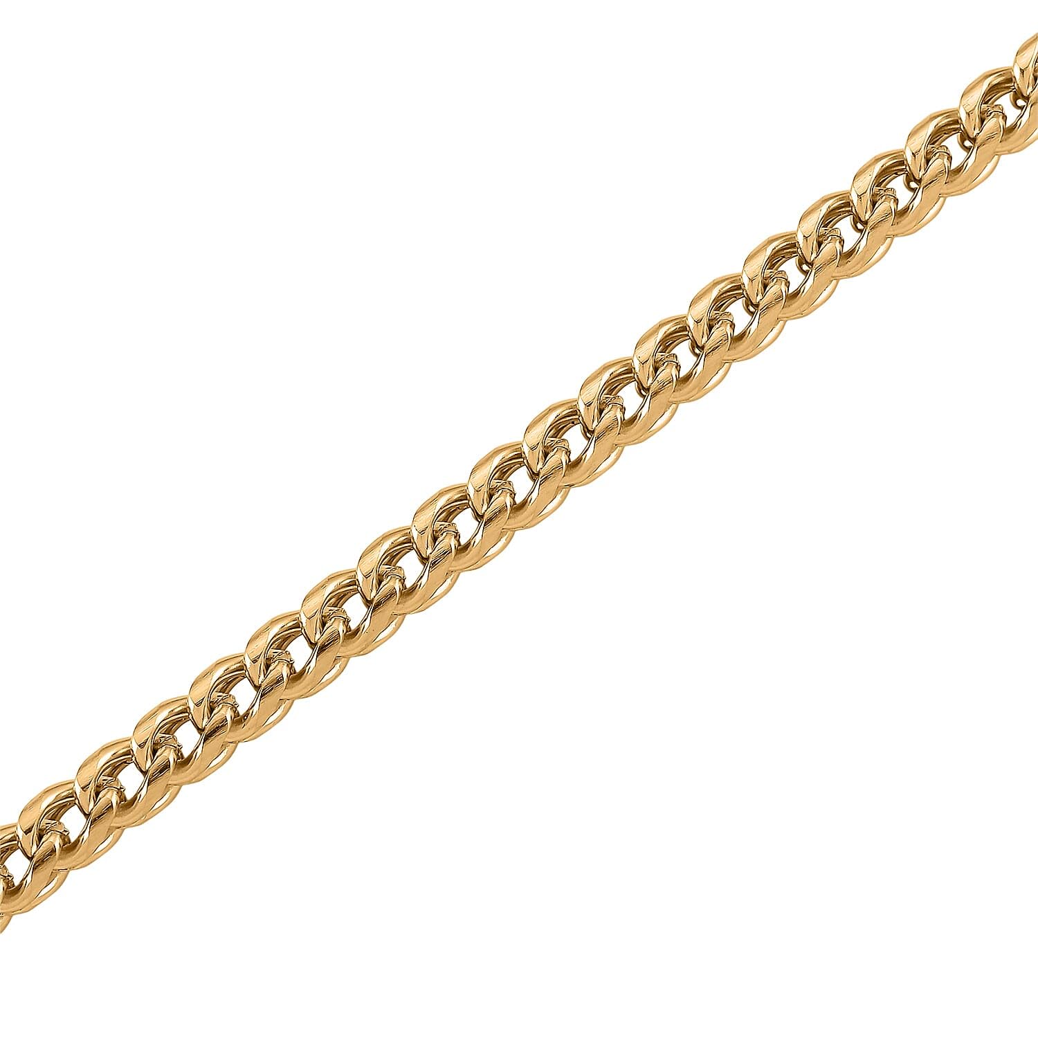 Shop LC Criss Cross Chain Necklace in ION Plated Yellow Gold Stainless Steel 18-20 Inches - Image 2
