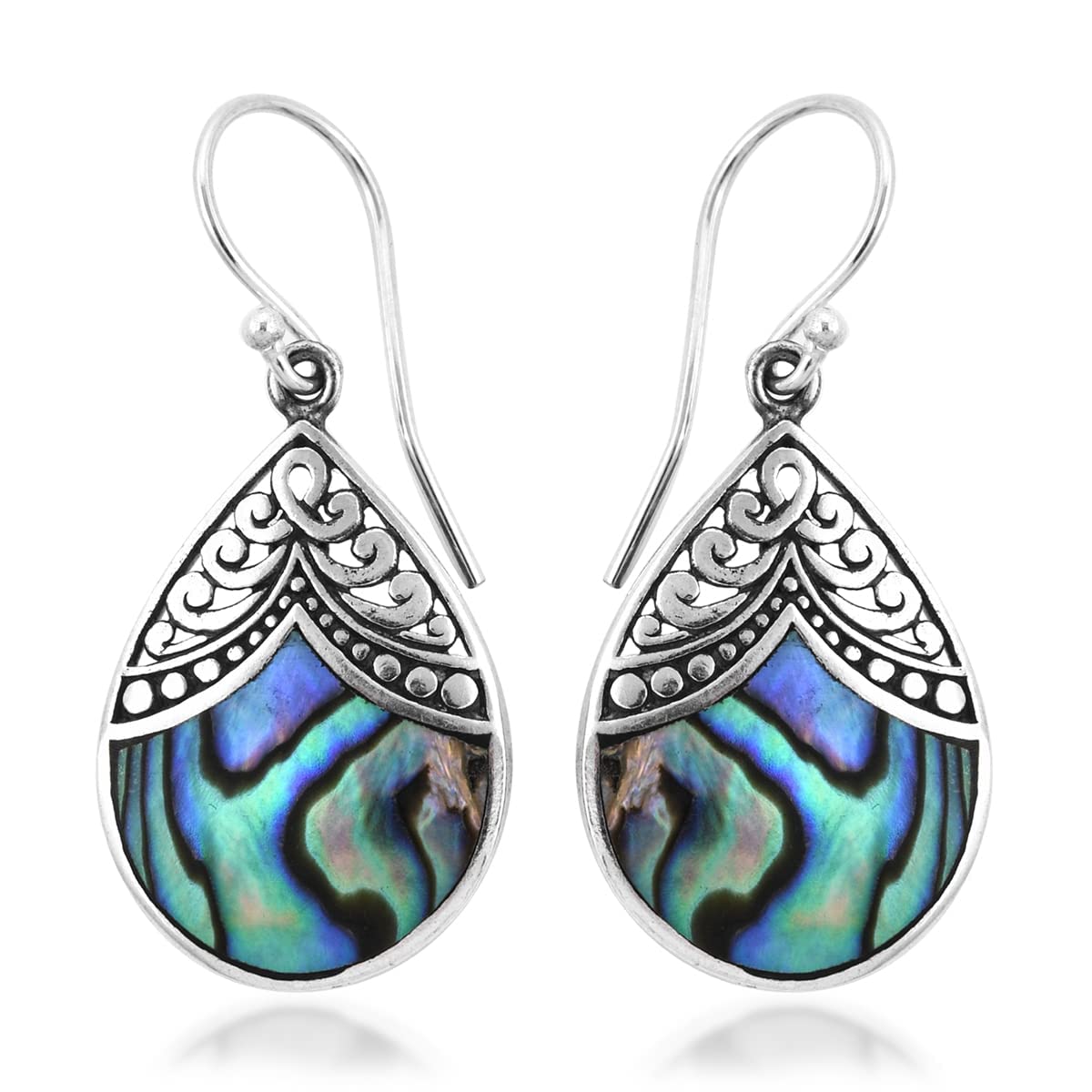 SHOP LC DELIVERING JOY 925 Sterling Silver - Abalone Shell Dangle Drop Earrings Stylish Fashion Beach Jewelry Gifts for Women - Image 6