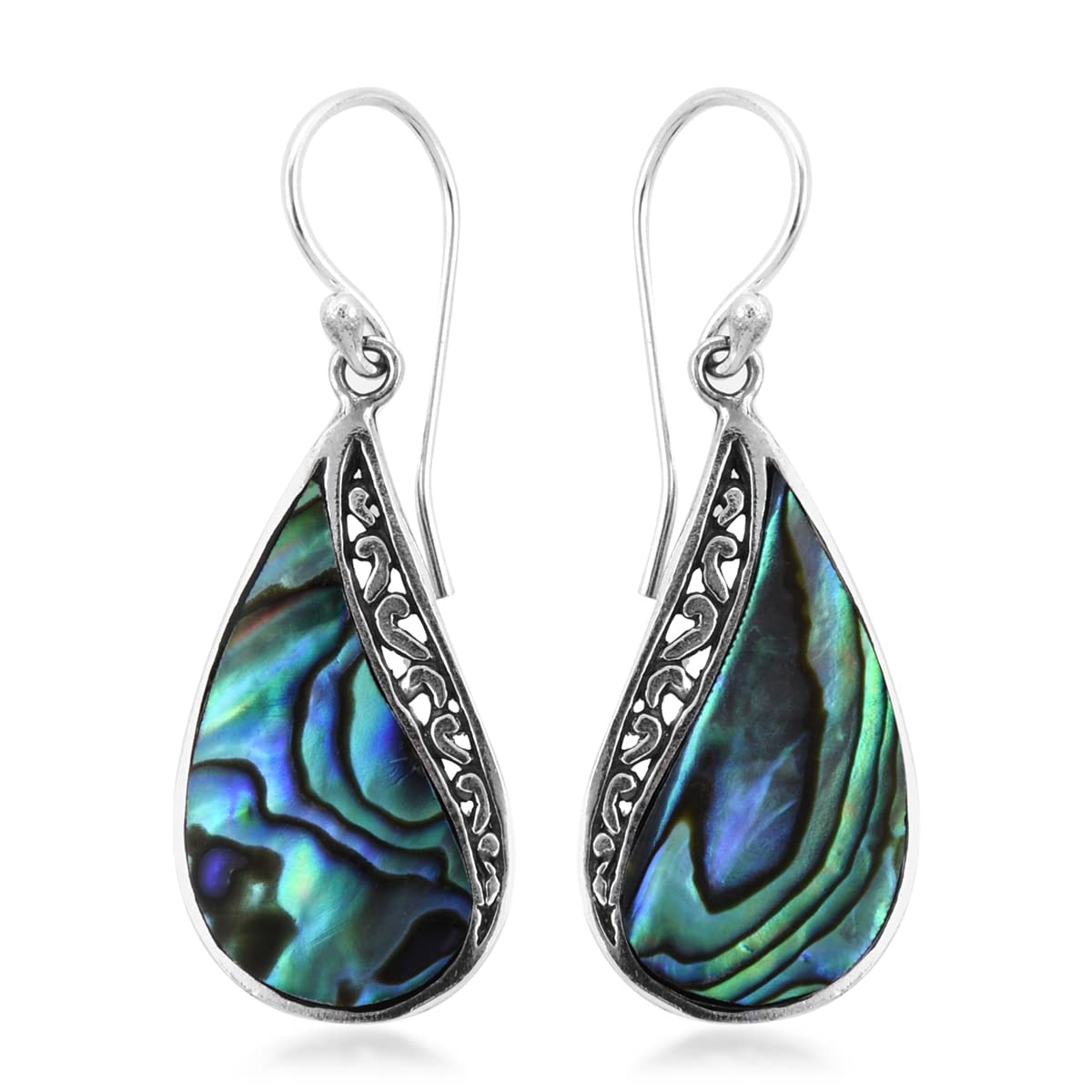 SHOP LC DELIVERING JOY 925 Sterling Silver Abalone Shell Dangle Drop Earrings - Stylish Fashion Beach Jewelry Gifts for Women - Image 6