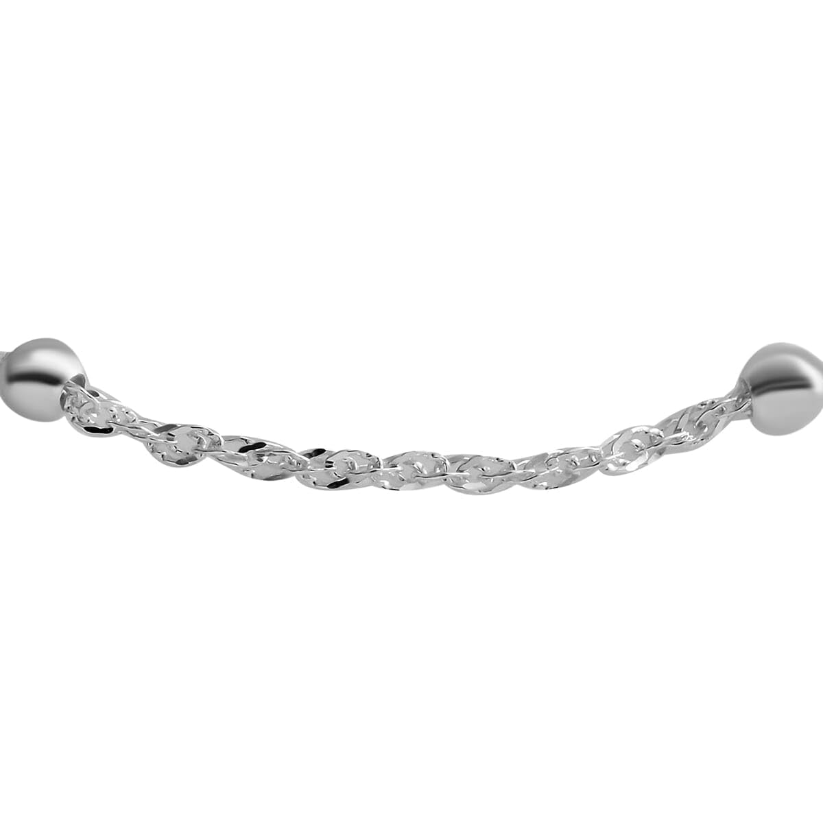 SHOP LC DELIVERING JOY 925 Sterling Silver Ankle Bracelet for Women Charm Chain Adjustable Station Anklet 10" Birthday Christmas Gifts for Women - Image 2