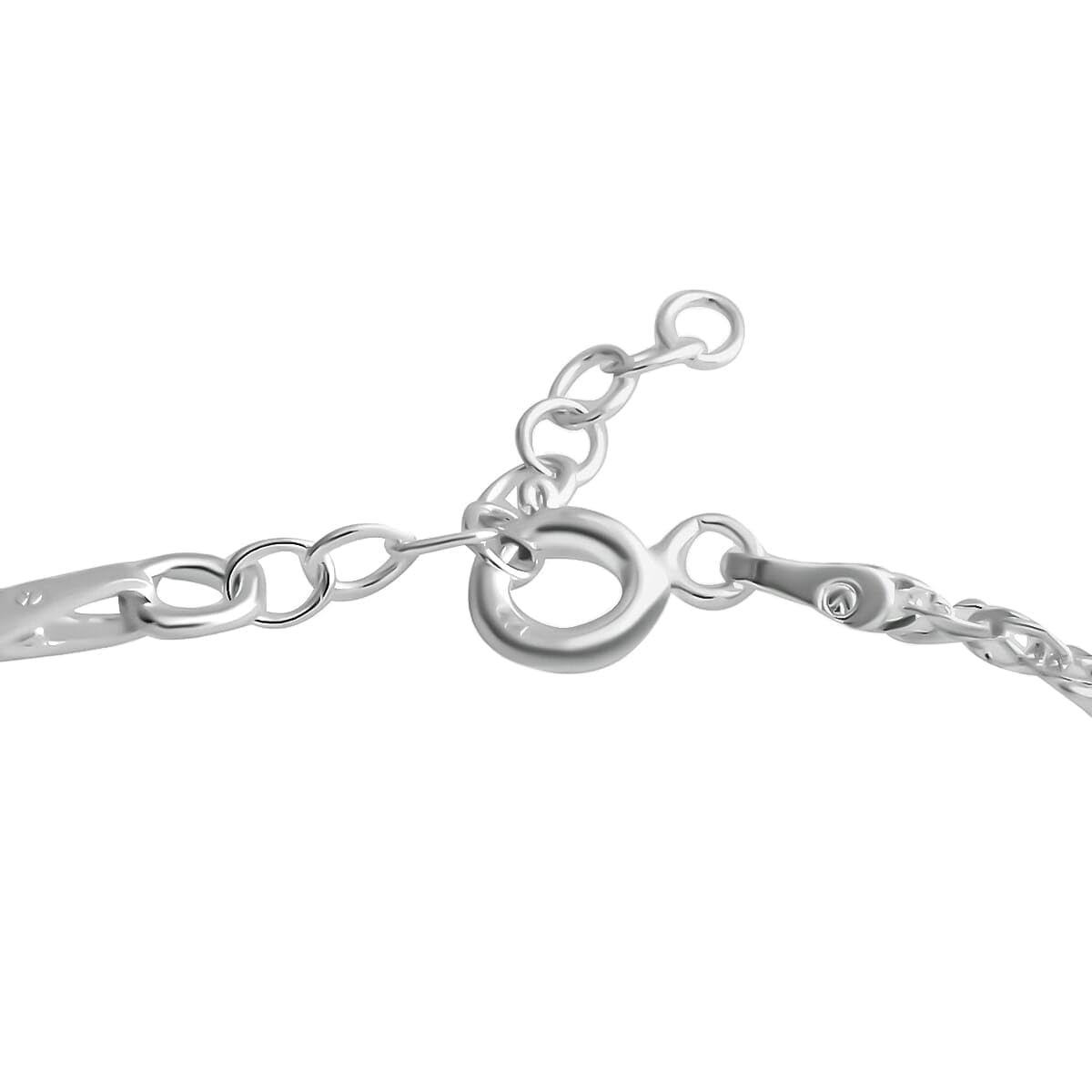 SHOP LC DELIVERING JOY 925 Sterling Silver Ankle Bracelet for Women Charm Chain Adjustable Station Anklet 10" Birthday Christmas Gifts for Women - Image 3