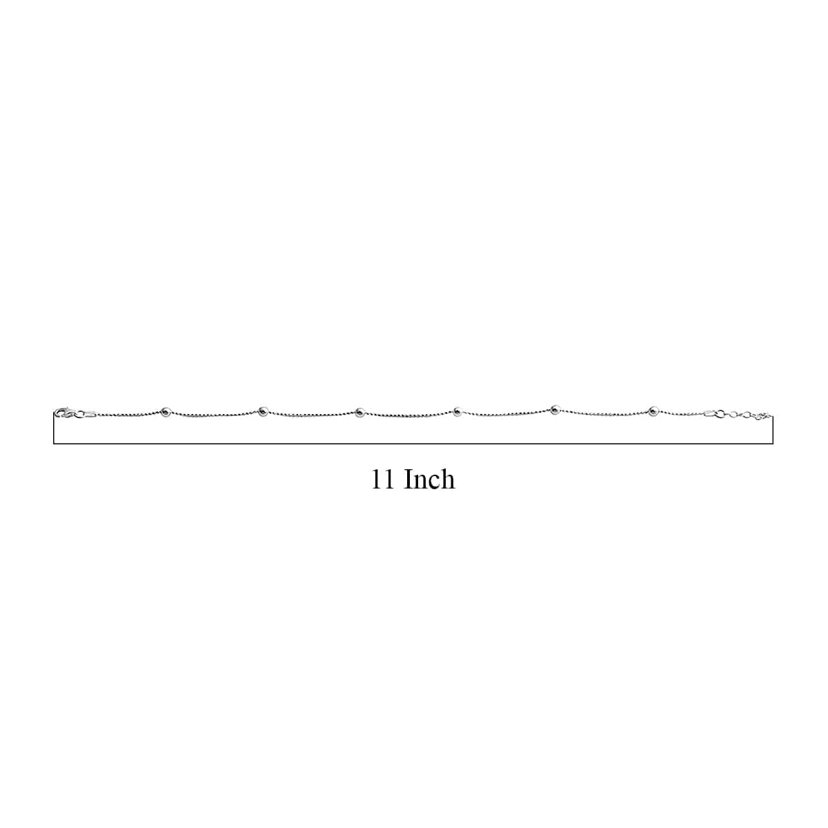 SHOP LC DELIVERING JOY 925 Sterling Silver Ankle Bracelet for Women Charm Chain Adjustable Station Anklet 10" Birthday Christmas Gifts for Women - Image 5