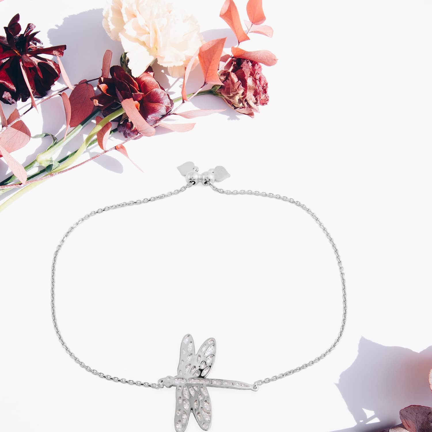SHOP LC DELIVERING JOY 925 Sterling Silver Bolo Adjustable Bracelet Dragonfly for Women Jewelry for Women Costume Jewelry Birthday Christmas Gifts - Image 5