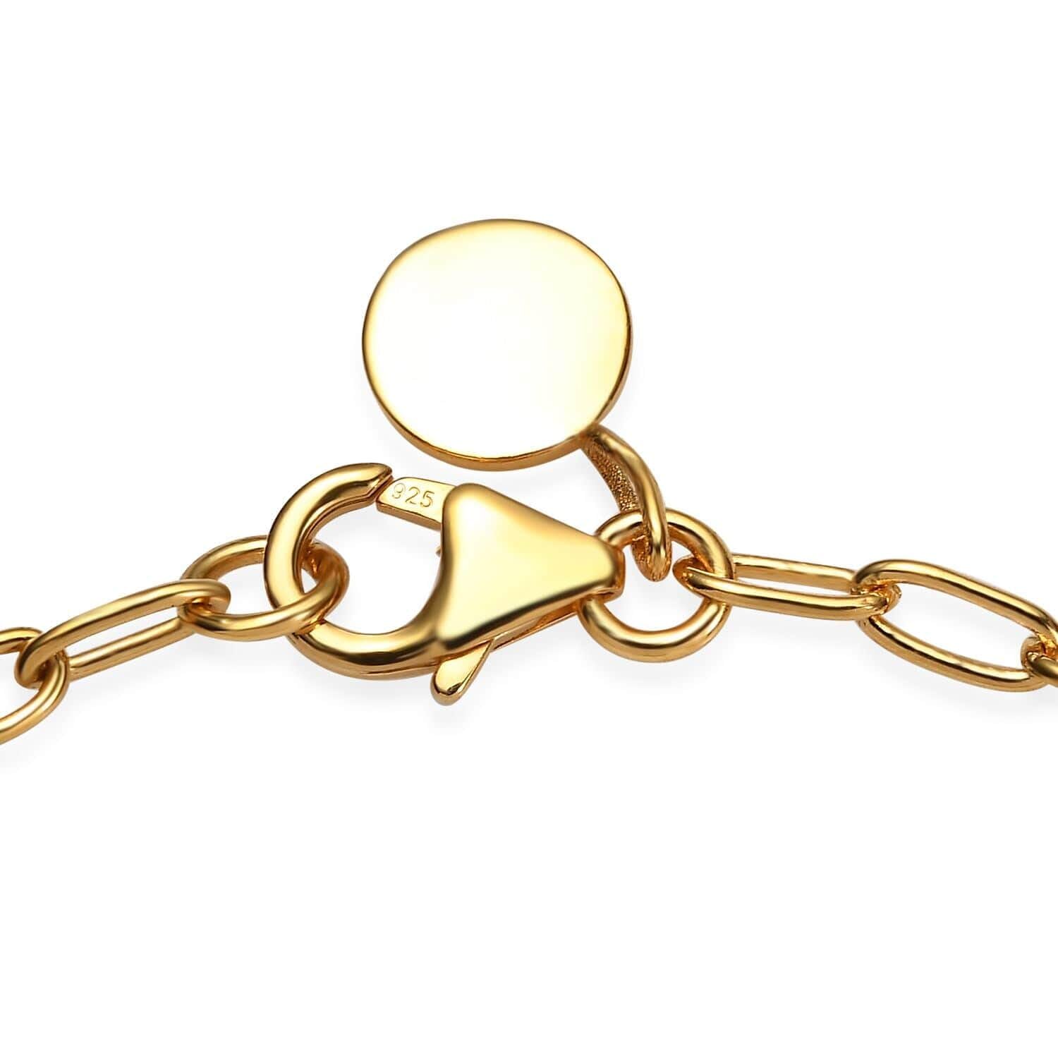 SHOP LC DELIVERING JOY 925 Sterling Silver Initial Bracelet for Women Jewelry Vermeil Yellow Gold Plated Fancy Chain Enamel Letter Bracelet Birthday Christmas Gifts for Women - Image 4