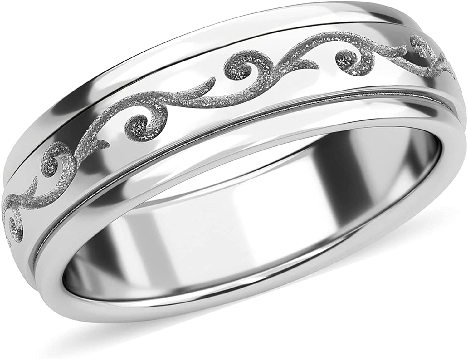 SHOP LC DELIVERING JOY 925 Sterling Silver Mom Spinner Ring - Statement Boho Beach Handmade Unique Jewelry for Mens Women - Anxiety Stress Reliving Rings Engagement, Anniversary - Gifts for Womens - Image 9