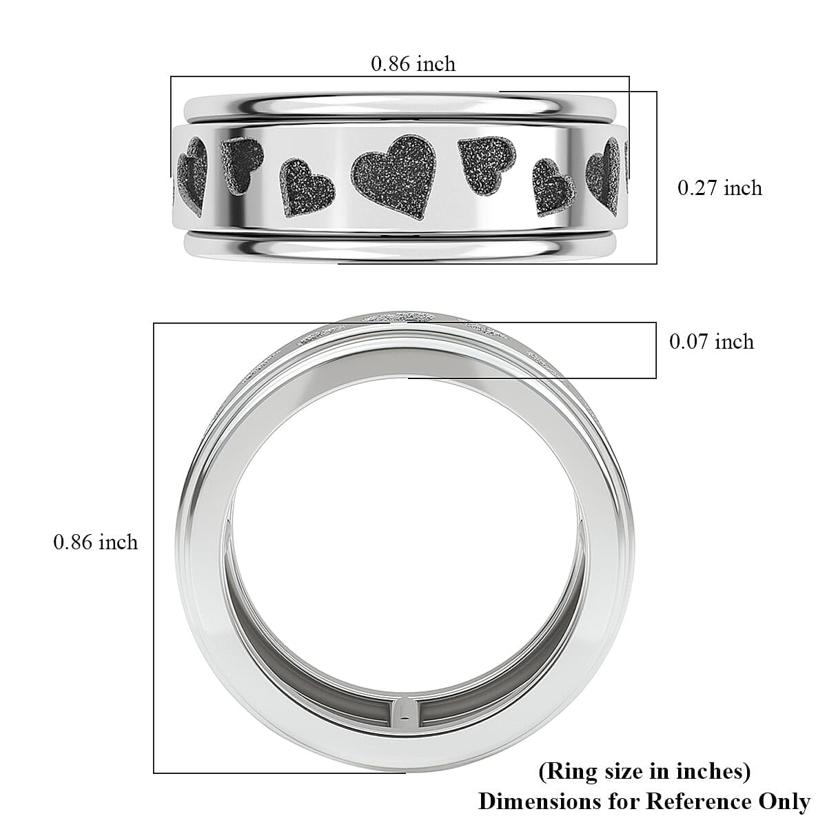 SHOP LC DELIVERING JOY 925 Sterling Silver Mom Spinner Ring - Statement Boho Beach Handmade Unique Jewelry for Mens Women - Anxiety Stress Reliving Rings Engagement, Anniversary - Gifts for Womens - Image 8