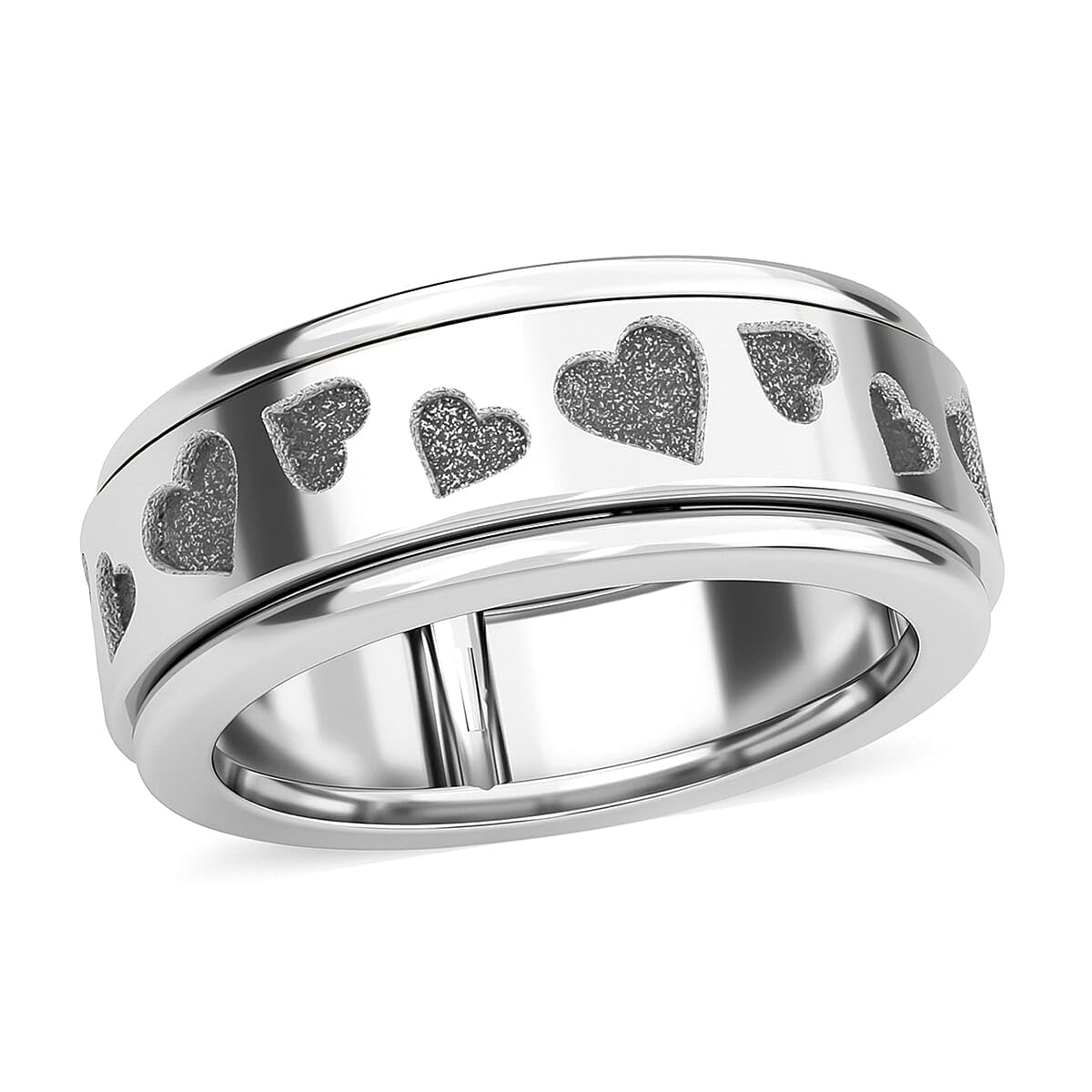 SHOP LC DELIVERING JOY 925 Sterling Silver Mom Spinner Ring - Statement Boho Beach Handmade Unique Jewelry for Mens Women - Anxiety Stress Reliving Rings Engagement, Anniversary - Gifts for Womens