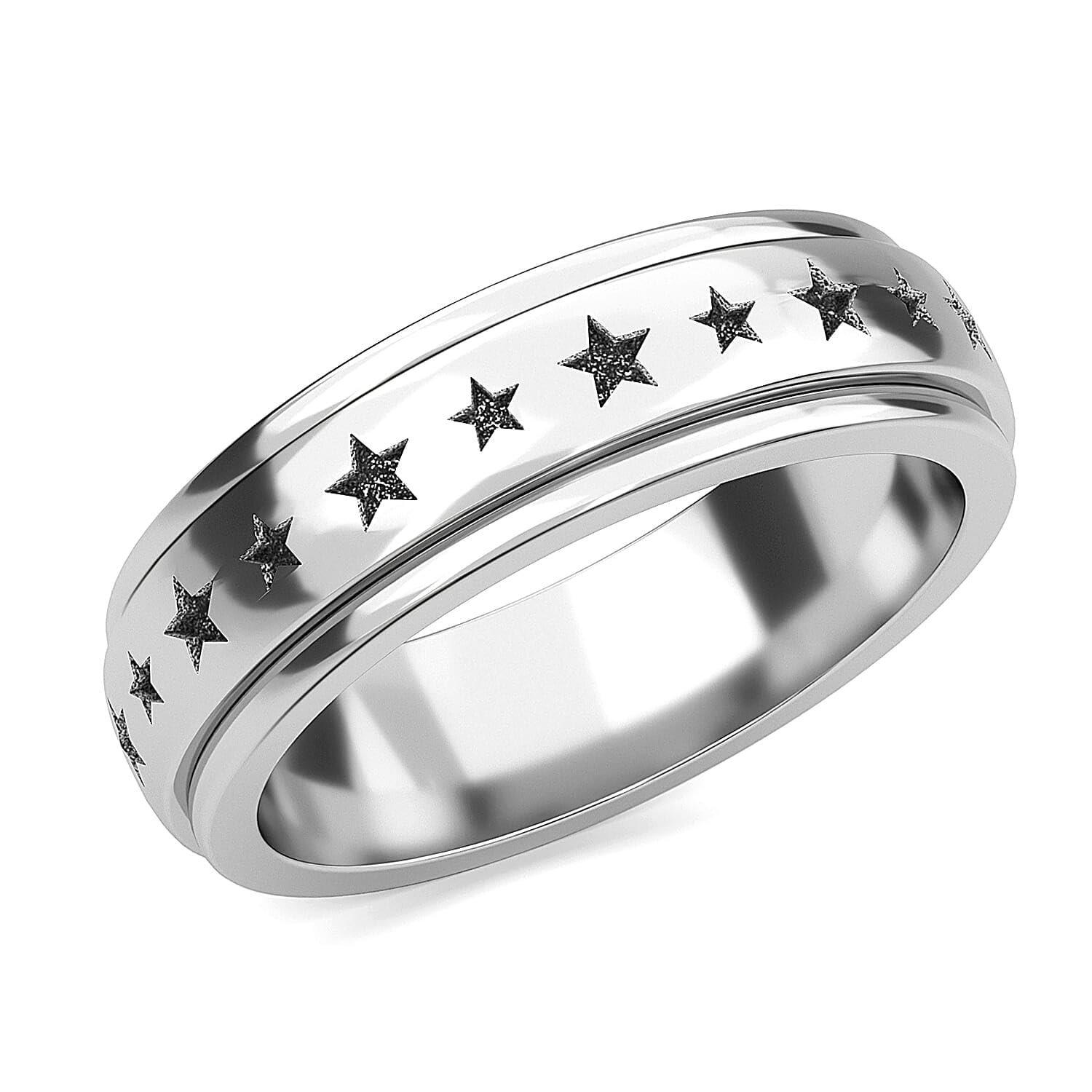 SHOP LC DELIVERING JOY 925 Sterling Silver Mom Spinner Ring - Statement Boho Beach Handmade Unique Jewelry for Mens Women - Anxiety Stress Reliving Rings Engagement, Anniversary - Gifts for Womens