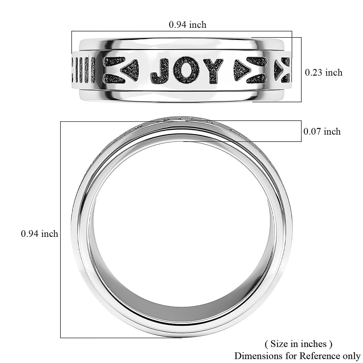 SHOP LC DELIVERING JOY 925 Sterling Silver Mom Spinner Ring - Statement Boho Beach Handmade Unique Jewelry for Mens Women - Anxiety Stress Reliving Rings Engagement, Anniversary - Gifts for Womens - Image 8