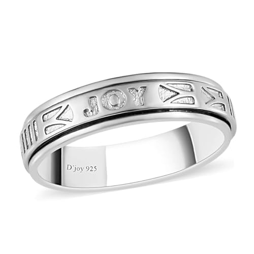 SHOP LC DELIVERING JOY 925 Sterling Silver Mom Spinner Ring - Statement Boho Beach Handmade Unique Jewelry for Mens Women - Anxiety Stress Reliving Rings Engagement, Anniversary - Gifts for Womens - Image 9