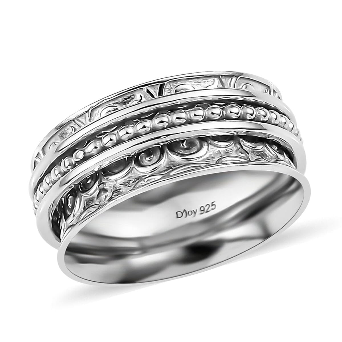 SHOP LC DELIVERING JOY 925 Sterling Silver Ring for Women Jewelry Birthday Christmas Gifts Size 9.0