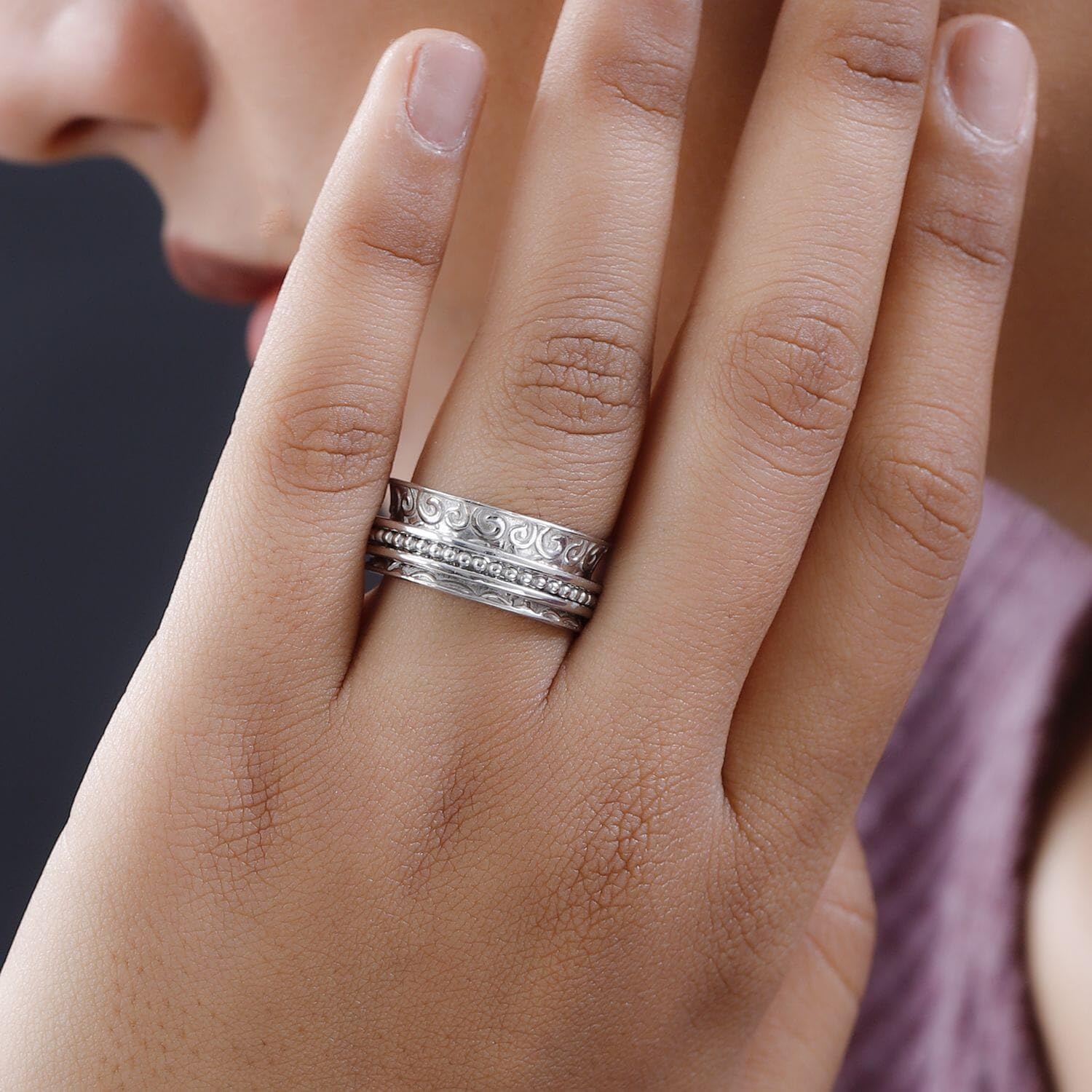 SHOP LC DELIVERING JOY 925 Sterling Silver Ring for Women Jewelry Birthday Christmas Gifts Size 9.0 - Image 2
