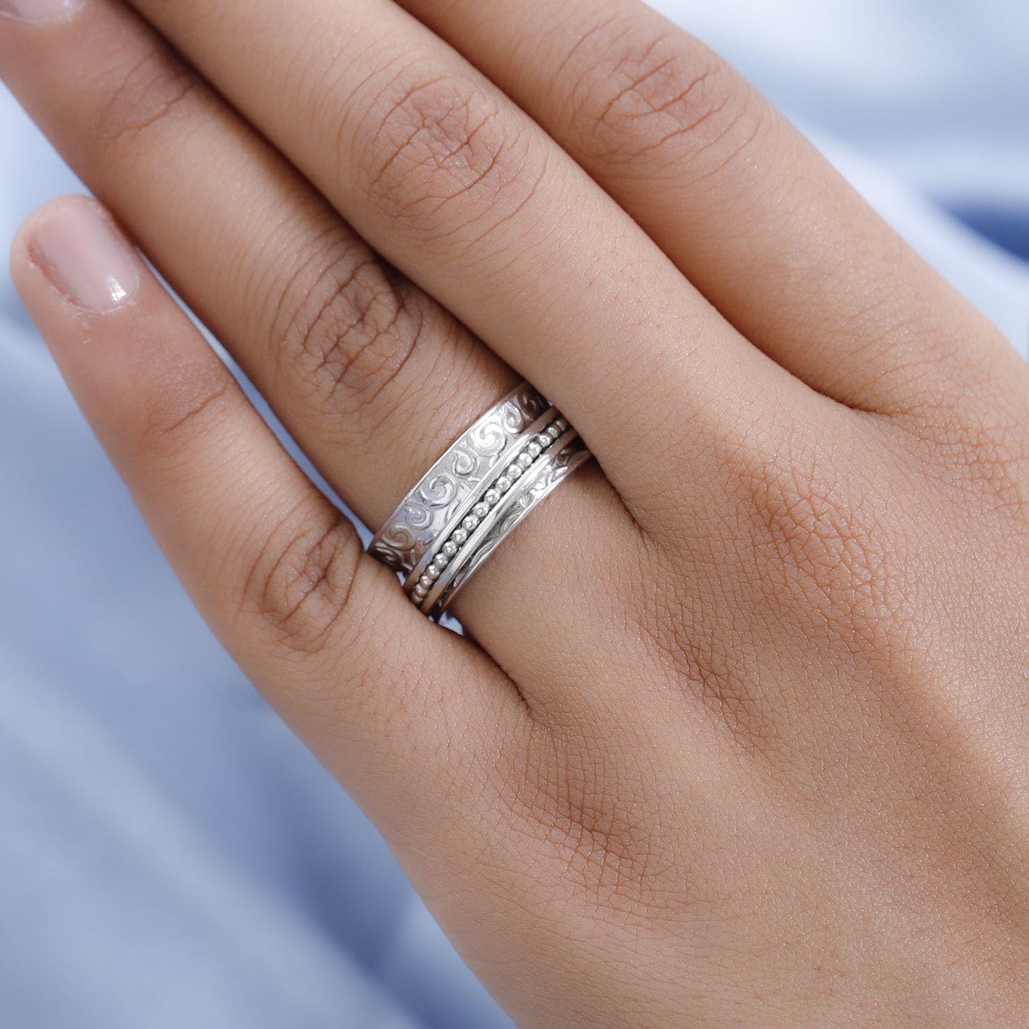 SHOP LC DELIVERING JOY 925 Sterling Silver Ring for Women Jewelry Birthday Christmas Gifts Size 9.0 - Image 3