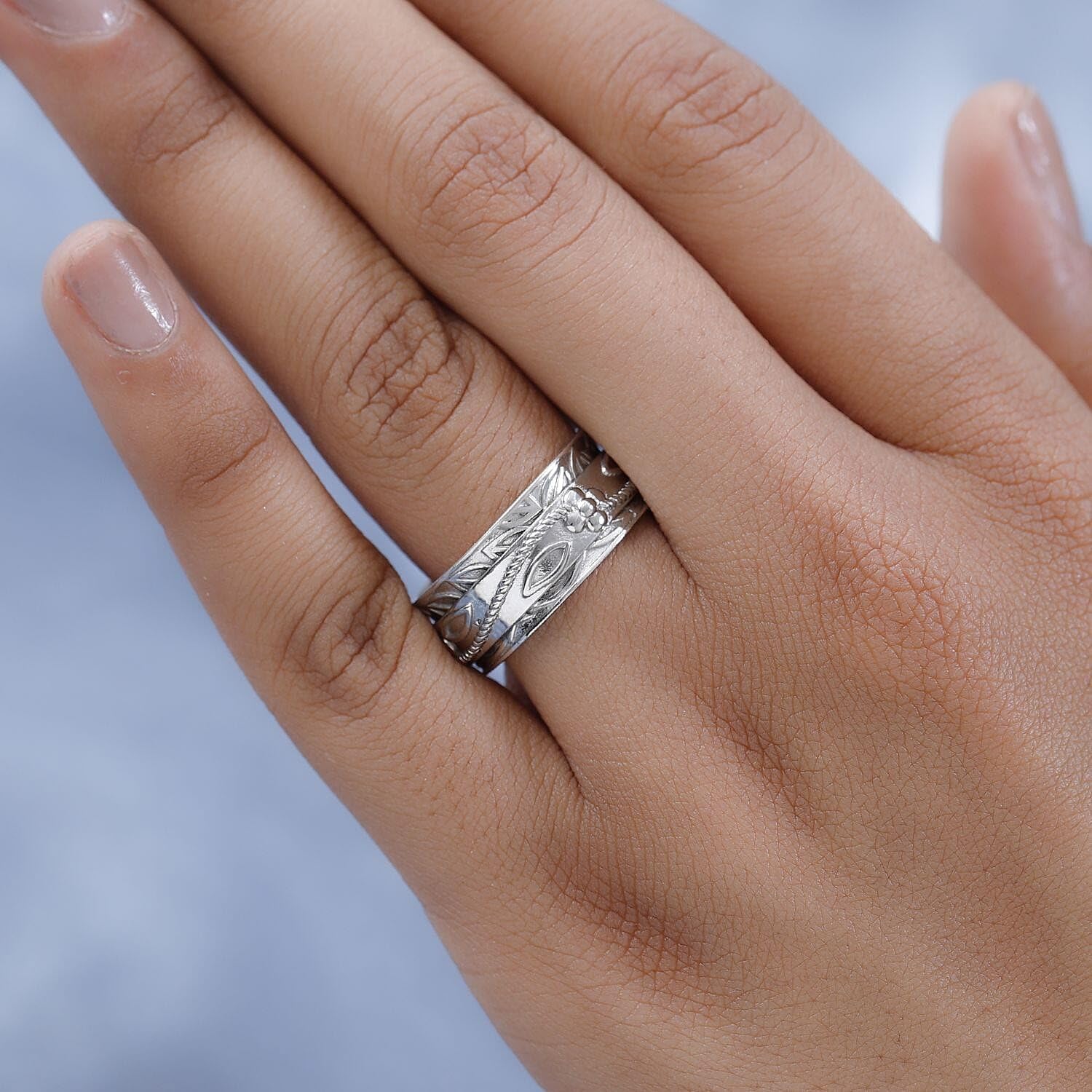 SHOP LC DELIVERING JOY 925 Sterling Silver Ring for Women Size 9 Jewelry Birthday Christmas Gifts - Image 2