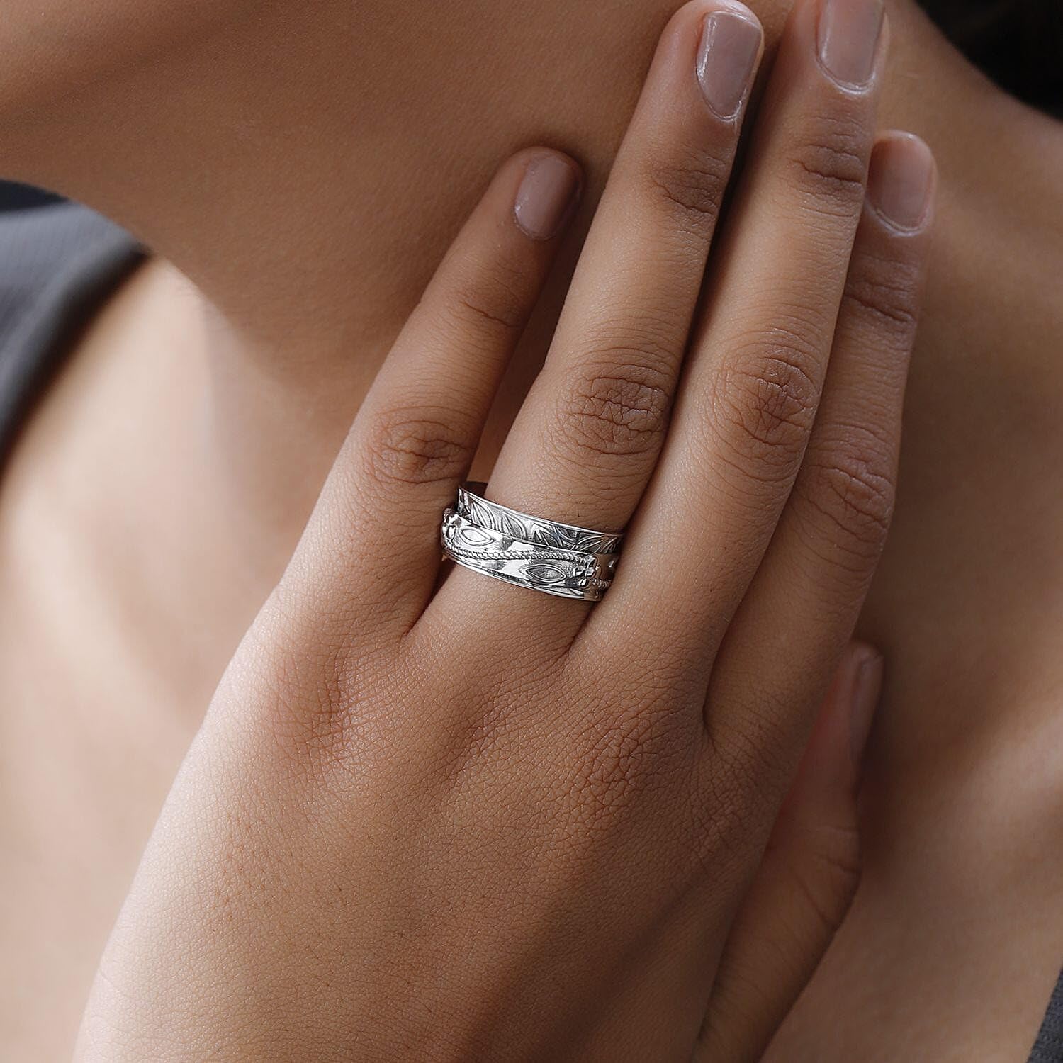 SHOP LC DELIVERING JOY 925 Sterling Silver Ring for Women Size 9 Jewelry Birthday Christmas Gifts - Image 3