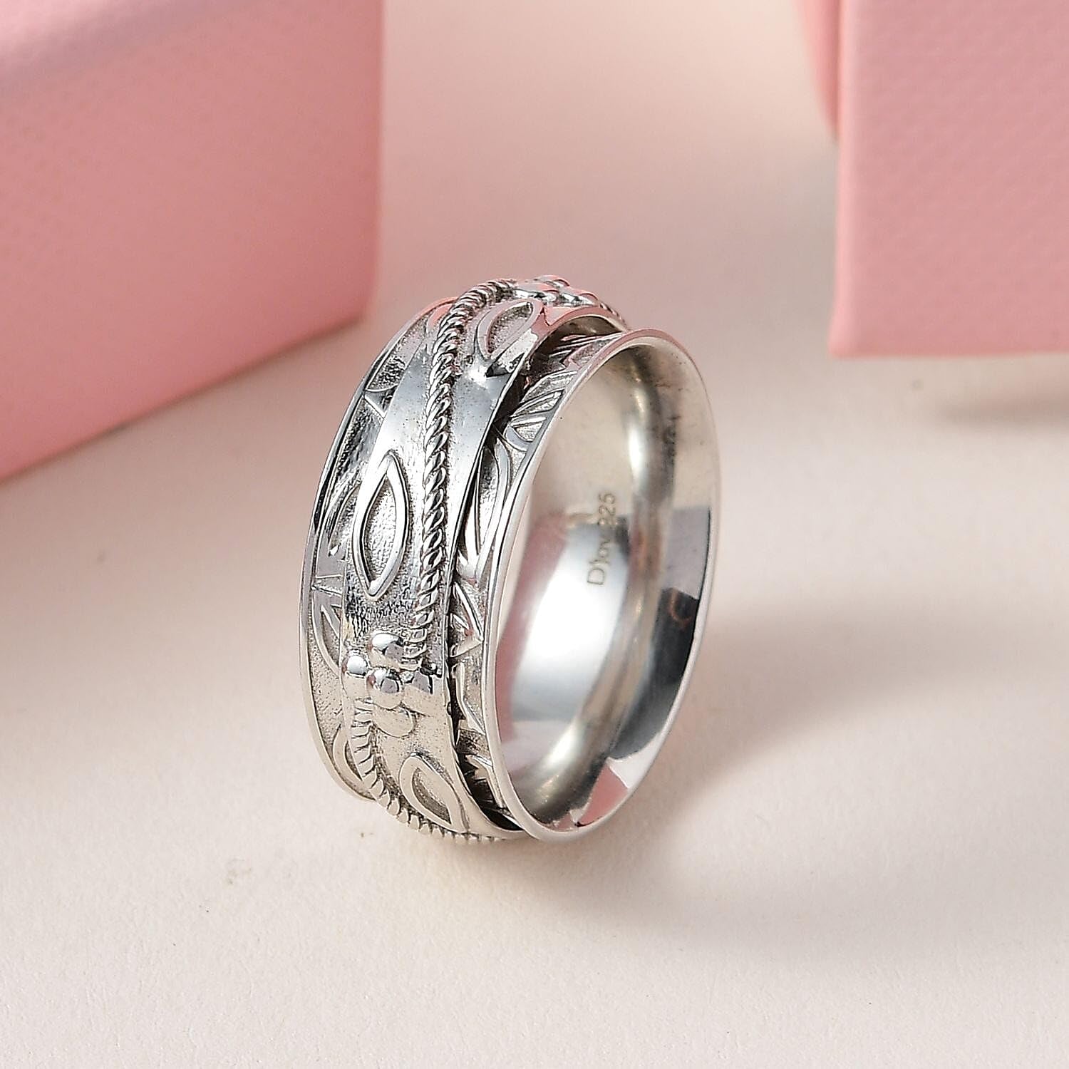 SHOP LC DELIVERING JOY 925 Sterling Silver Ring for Women Size 9 Jewelry Birthday Christmas Gifts - Image 4