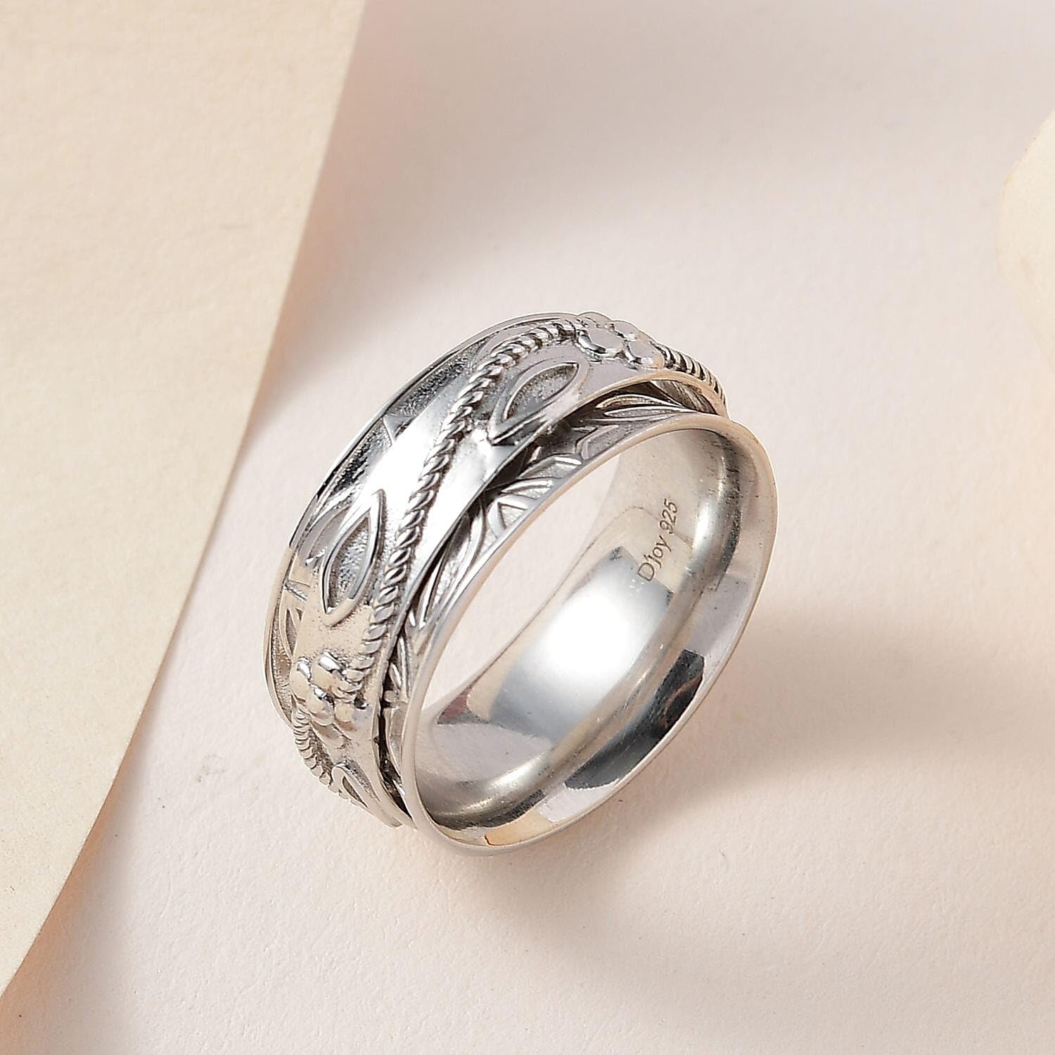 SHOP LC DELIVERING JOY 925 Sterling Silver Ring for Women Size 9 Jewelry Birthday Christmas Gifts - Image 5