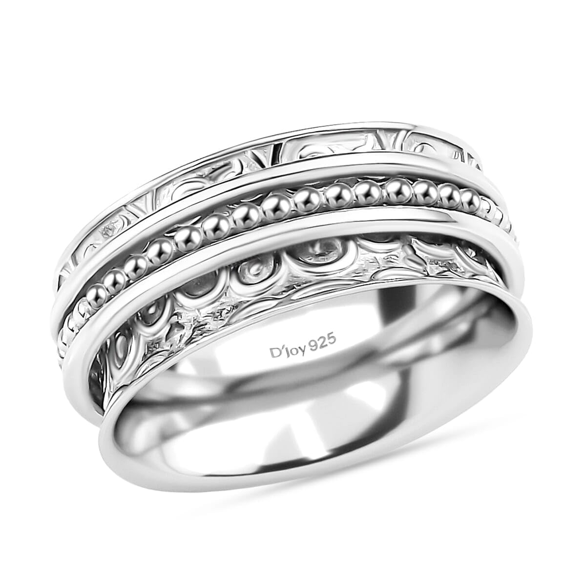 SHOP LC DELIVERING JOY 925 Sterling Silver Ring for Women Size 10 Jewelry Birthday Christmas Gifts 4.15 Grams - Image 5