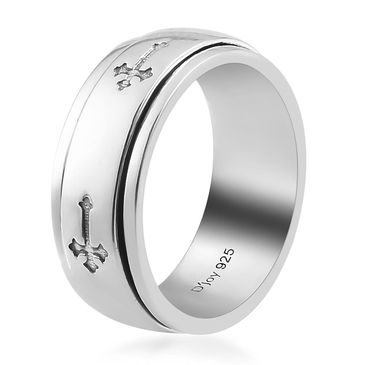 SHOP LC DELIVERING JOY 925 Sterling Silver Spinner Band Ring for Women Jewelry Size 9 Birthday Christmas Gifts - Image 6