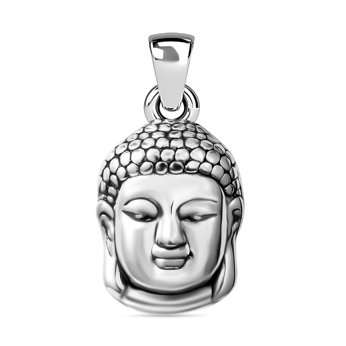 SHOP LC DELIVERING JOY 925 Sterling Silver Unisex Meditation fortune Tibetan Buddha Head Charm Prayer Religious Pendant for Women Jewelrys (Carved/Hematite) Birthday Christmas Gifts for Women
