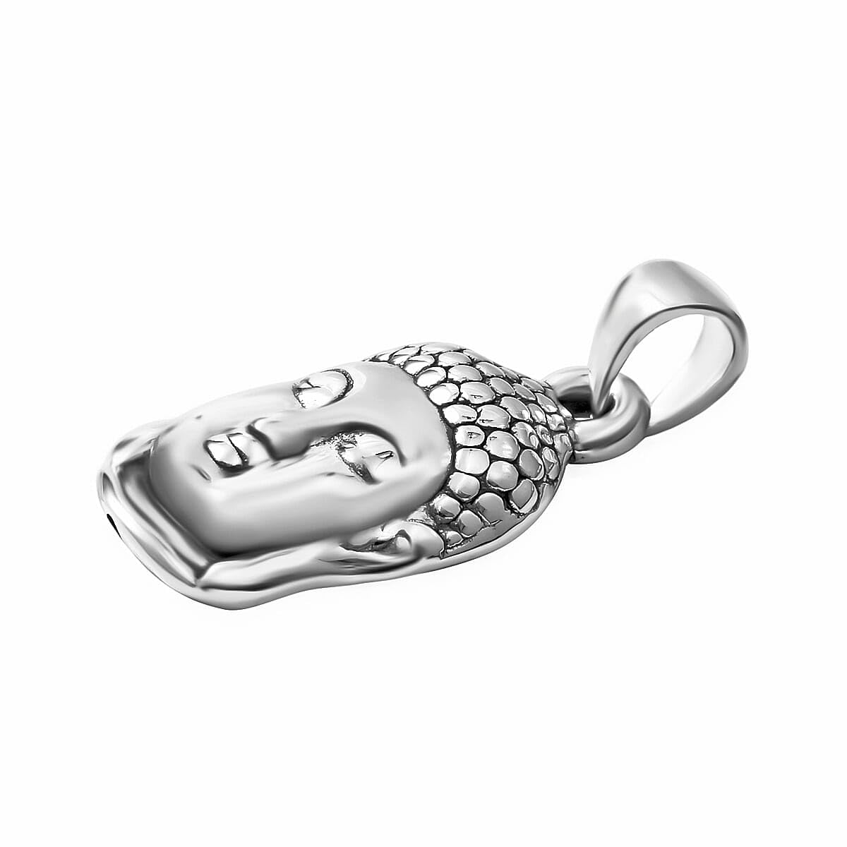 SHOP LC DELIVERING JOY 925 Sterling Silver Unisex Meditation fortune Tibetan Buddha Head Charm Prayer Religious Pendant for Women Jewelrys (Carved/Hematite) Birthday Christmas Gifts for Women - Image 2
