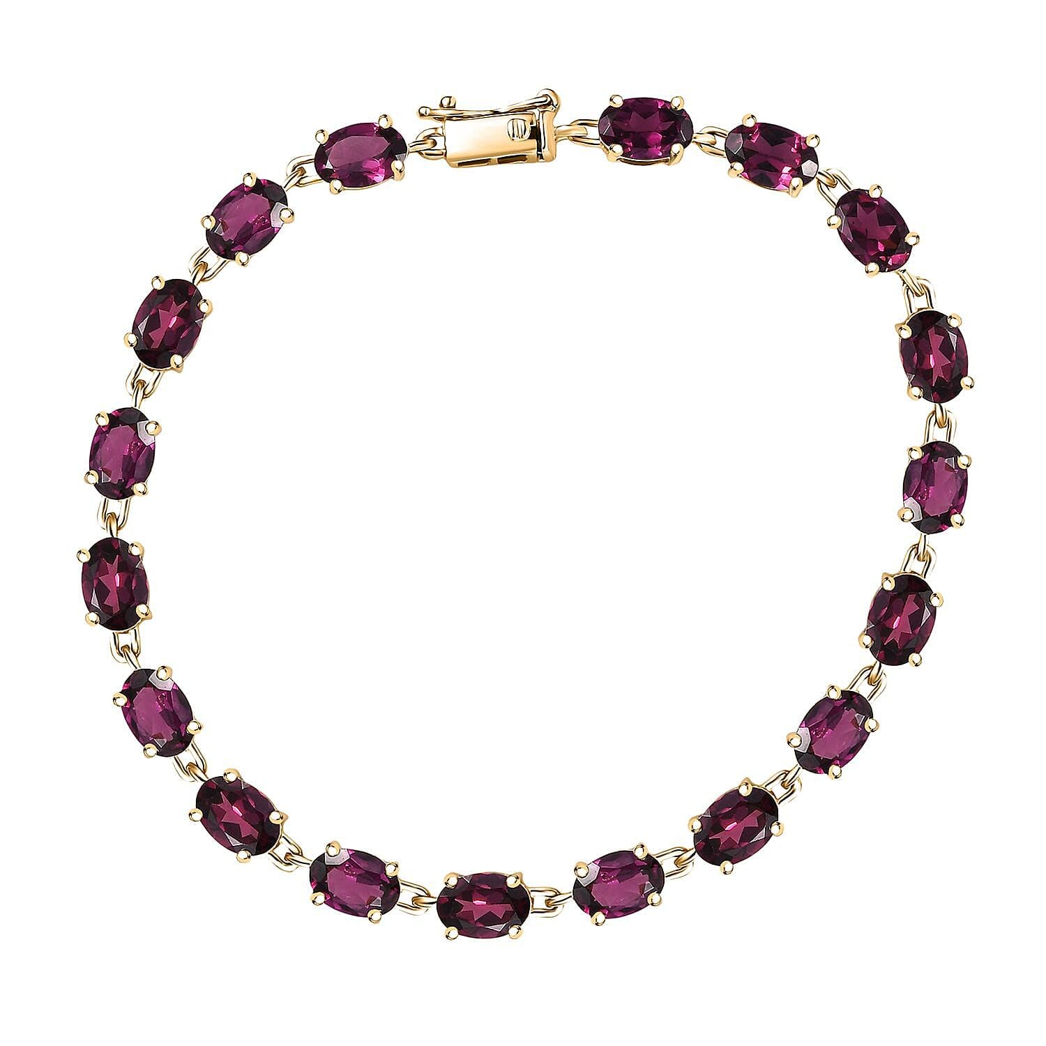 SHOP LC DELIVERING JOY AAA Radiant Ember Garnet 17.35 ctw Royal Glow Bracelet in 10K Yellow Gold 7.25 In Christmas Gifts